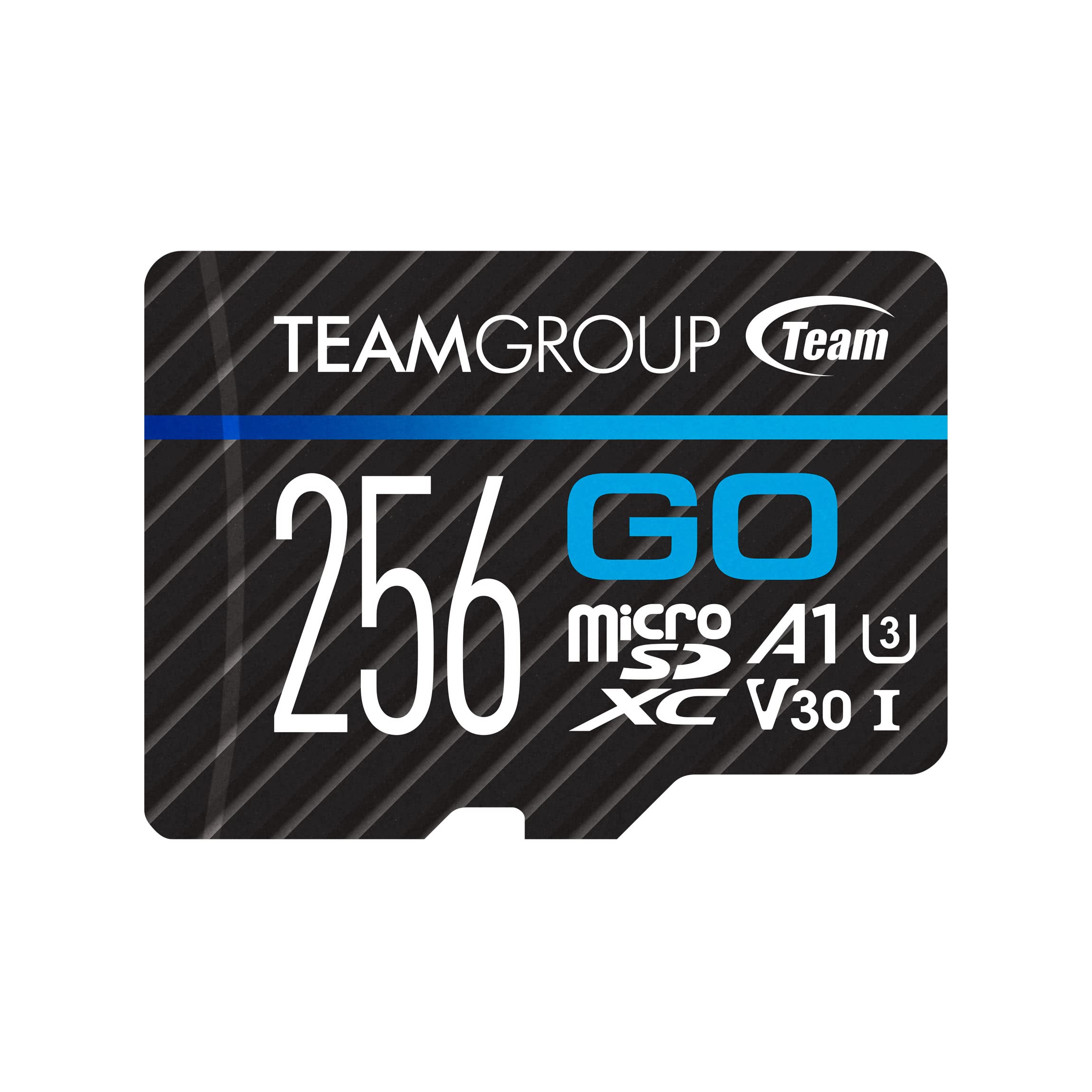 TEAMGROUP GO Card 256GB Micro SDXC UHS-I U3 V30 4K for GoPro & Action Cameras High Speed Flash Memory Card with Adapter for Outd