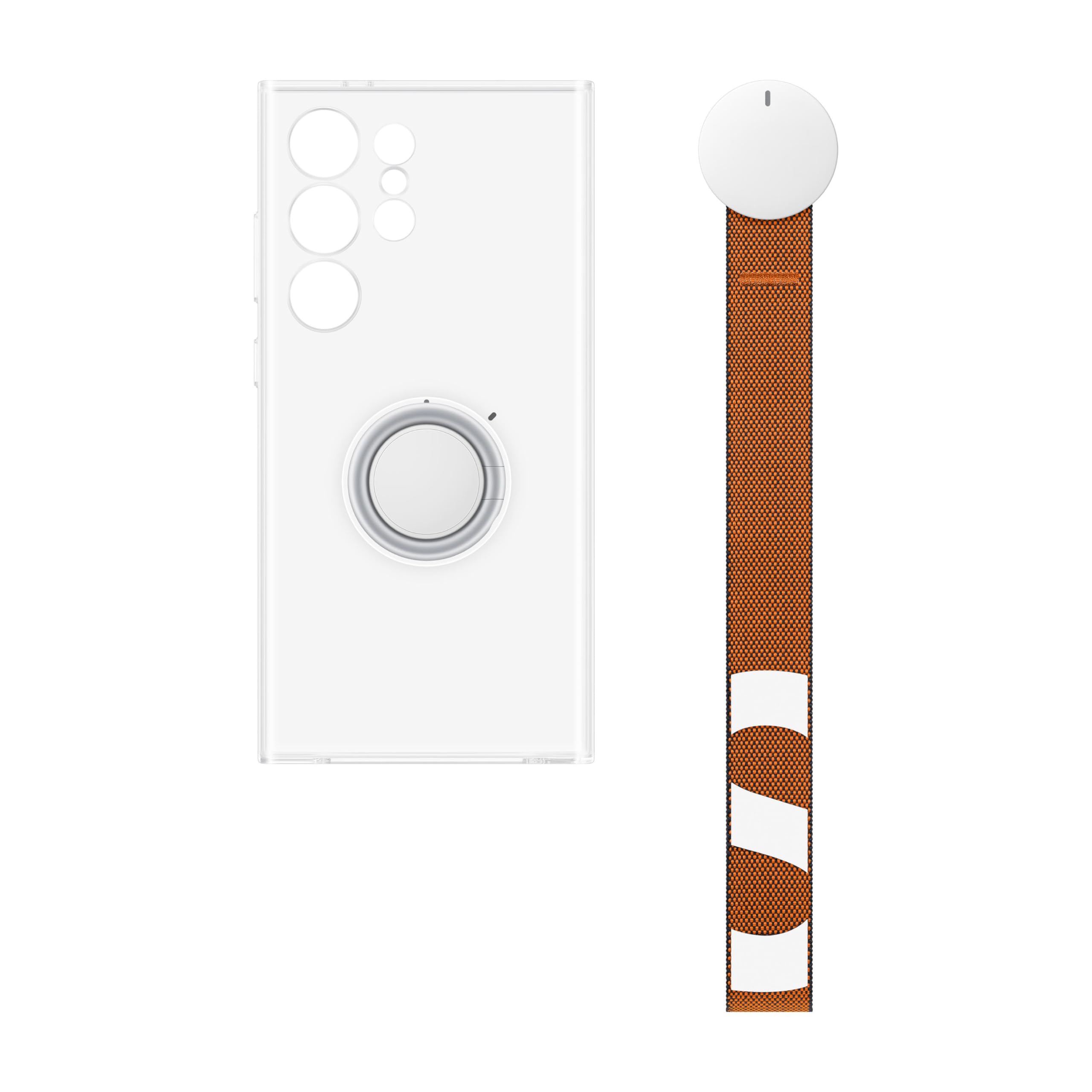 Samsung Galaxy S24 Ultra Clear Gadget Phone Case, Protective Cover With Hand Grip, Kickstand, Wrist Strap Accessories, Scratch R