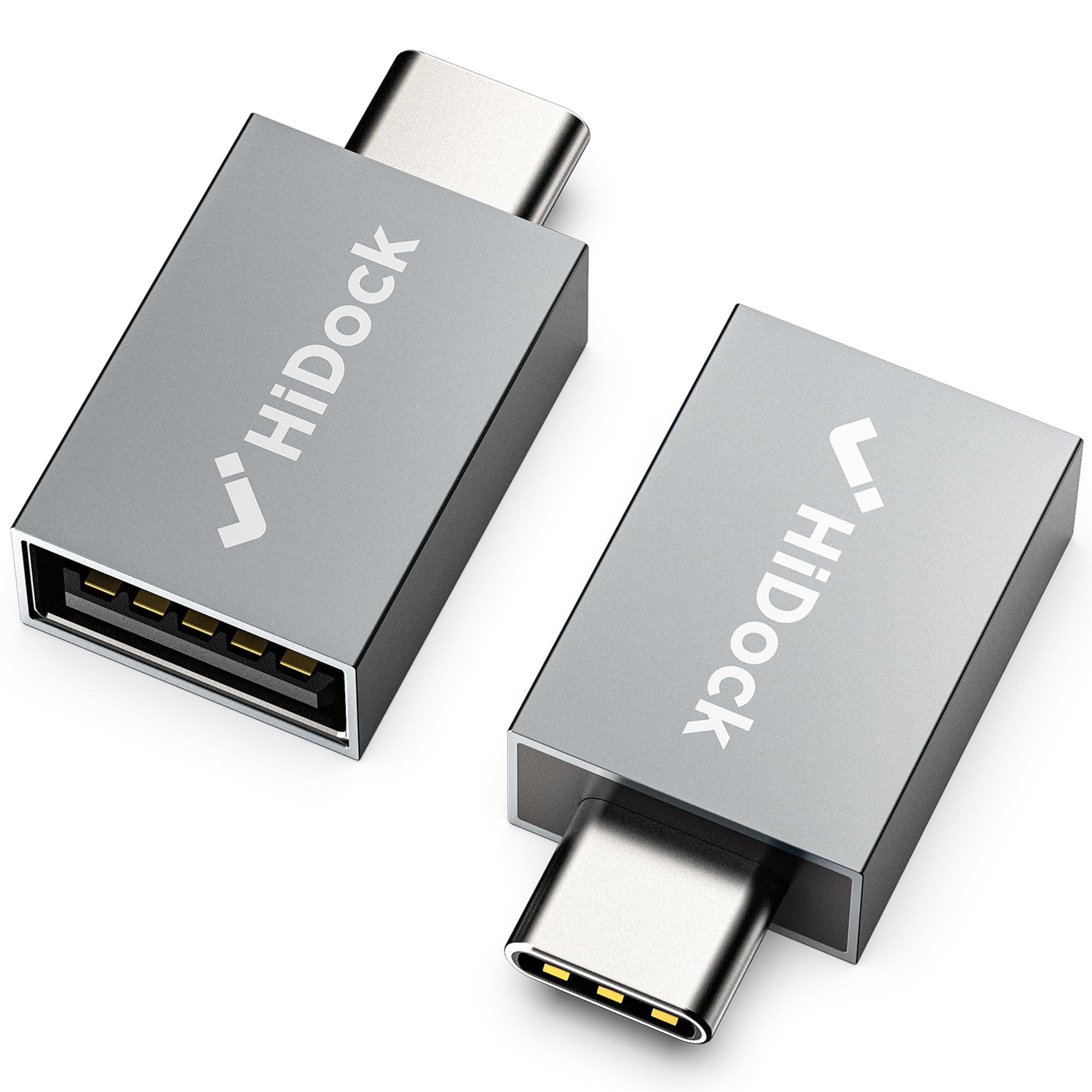 Hidock Usb C To Usb Adapter 10Gbps, 2 Pack Usb C 3.2 Male To Usb A Female Adapter Compatible With Macbook Pro/Air/Ipad Pro, Note