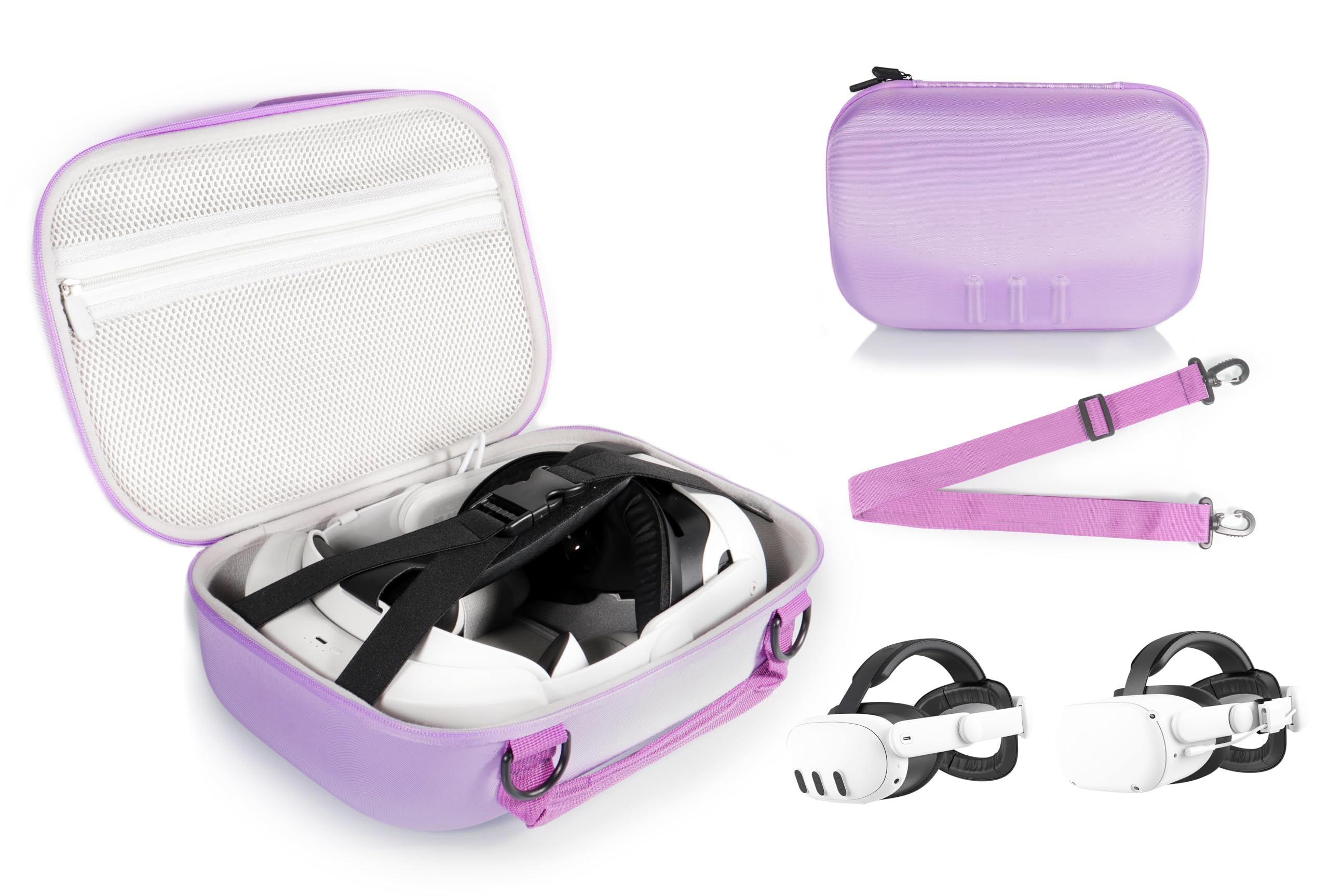 CaseSack Case compatible with Meta Quest 3/ 3s and Meta Quest 2, Organizing travel case for VR Headset, controller and accessori