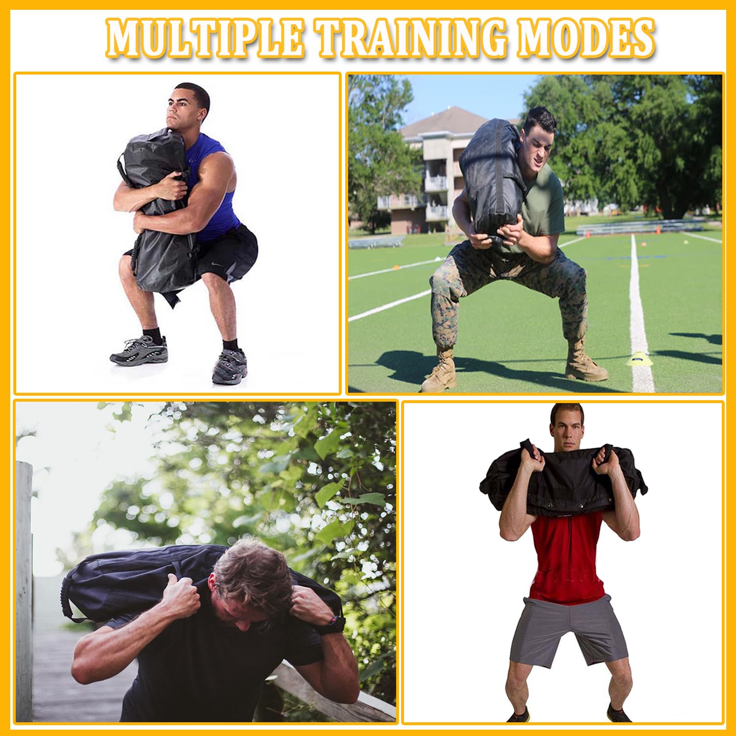 Taeku Fitness Sandbag, Heavy Duty Workout Sand Bag With Handles Weighted Slam Bag With 3 Unfilled Bags For Strength Powerlifting