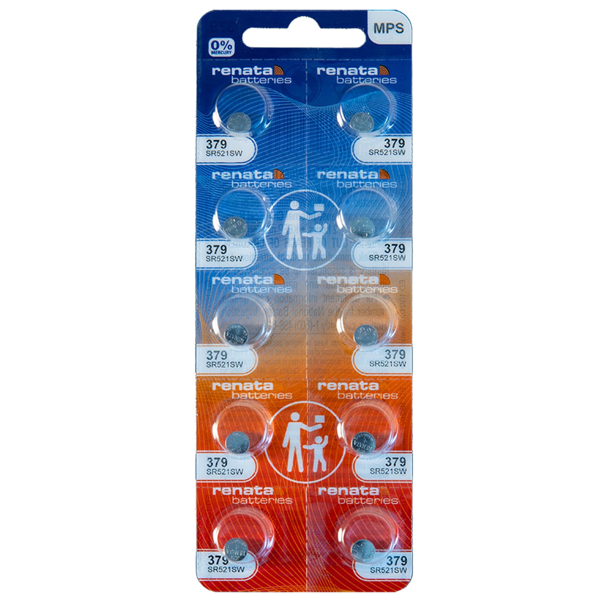 Renata 379 Sr521Sw Batteries   1.55V Silver Oxide 379 Watch Battery (10 Count)