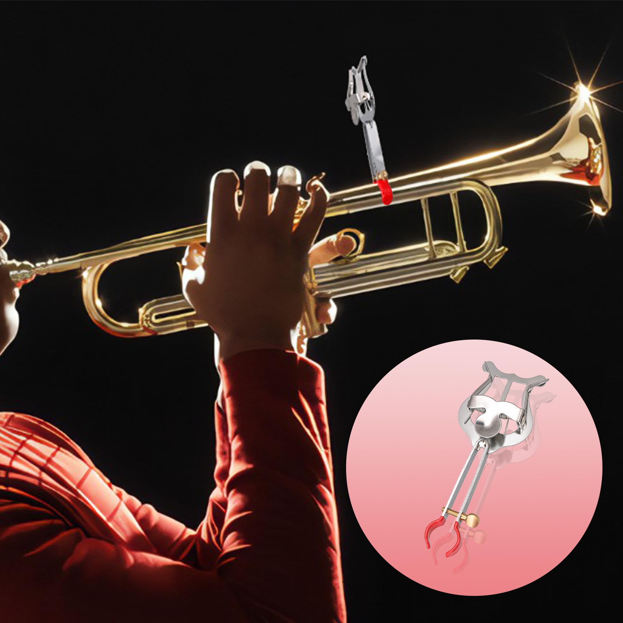 Lovermusic Silver Trumpet Marching Lyre Clamp On Music Clip Replacement For Instrument Parts