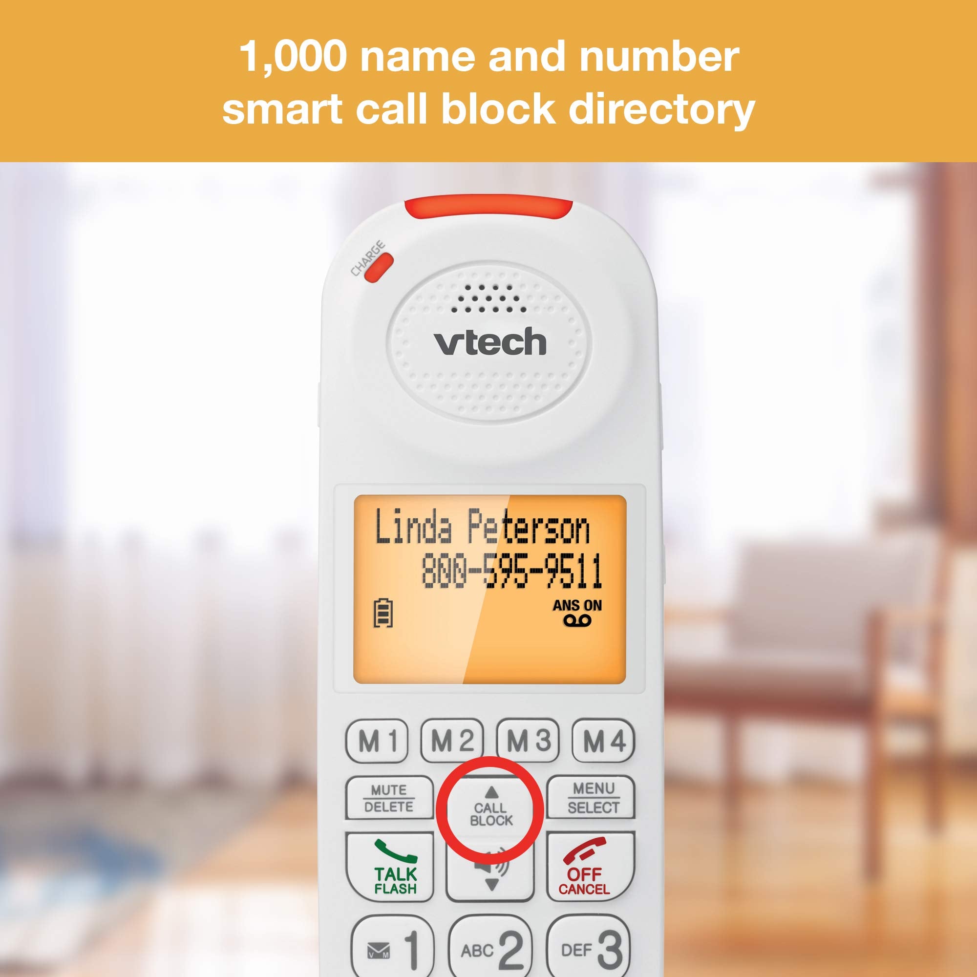 Vtech Sn5107 Amplified Accessory Handset With Big Buttons & Large Display For Sn5127 & Sn5147 Senior Phone Systems, Multi