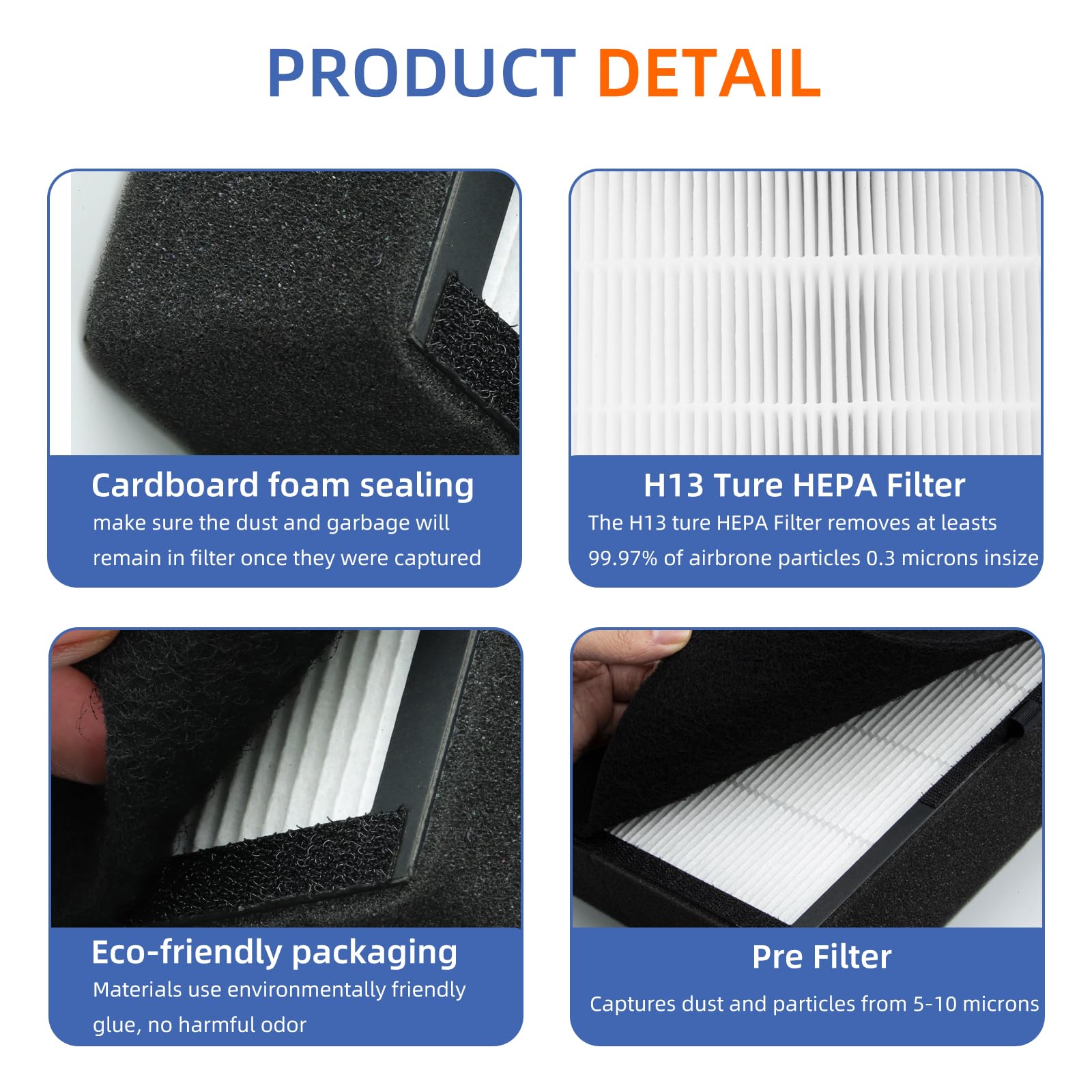 2 Pack 45I Replacement Filter For Breathesmart Flex Bh400 45I Air Purifier H13 Grade True Hepa Fresh Filter B4 Pure / Fl40