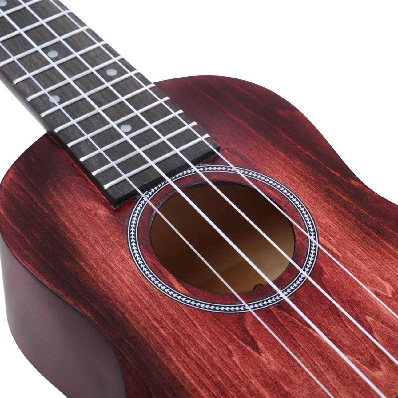 Winzz Hand Rubbed Series   21 Inches Soprano Ukulele Vintage Hawaiian With Online Lessons, Bag, Tuner, Strap, Extra Strings, Fin