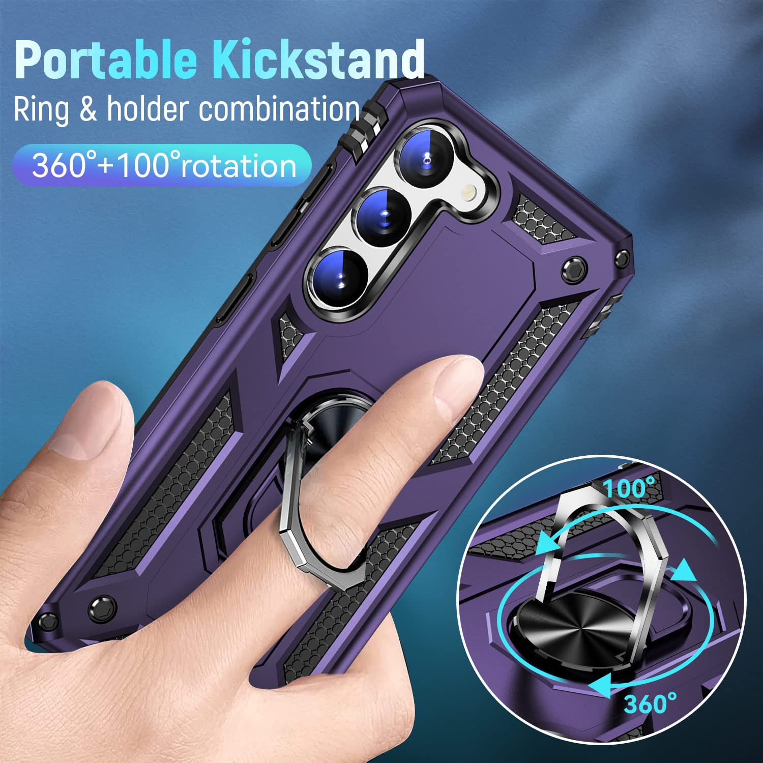 Zoeii S23 Phone Case, Galaxy S23 Case,[Military Grade Drop Tested] Hard Back & Soft Edge Slim Protective Designed,For Samsung S2