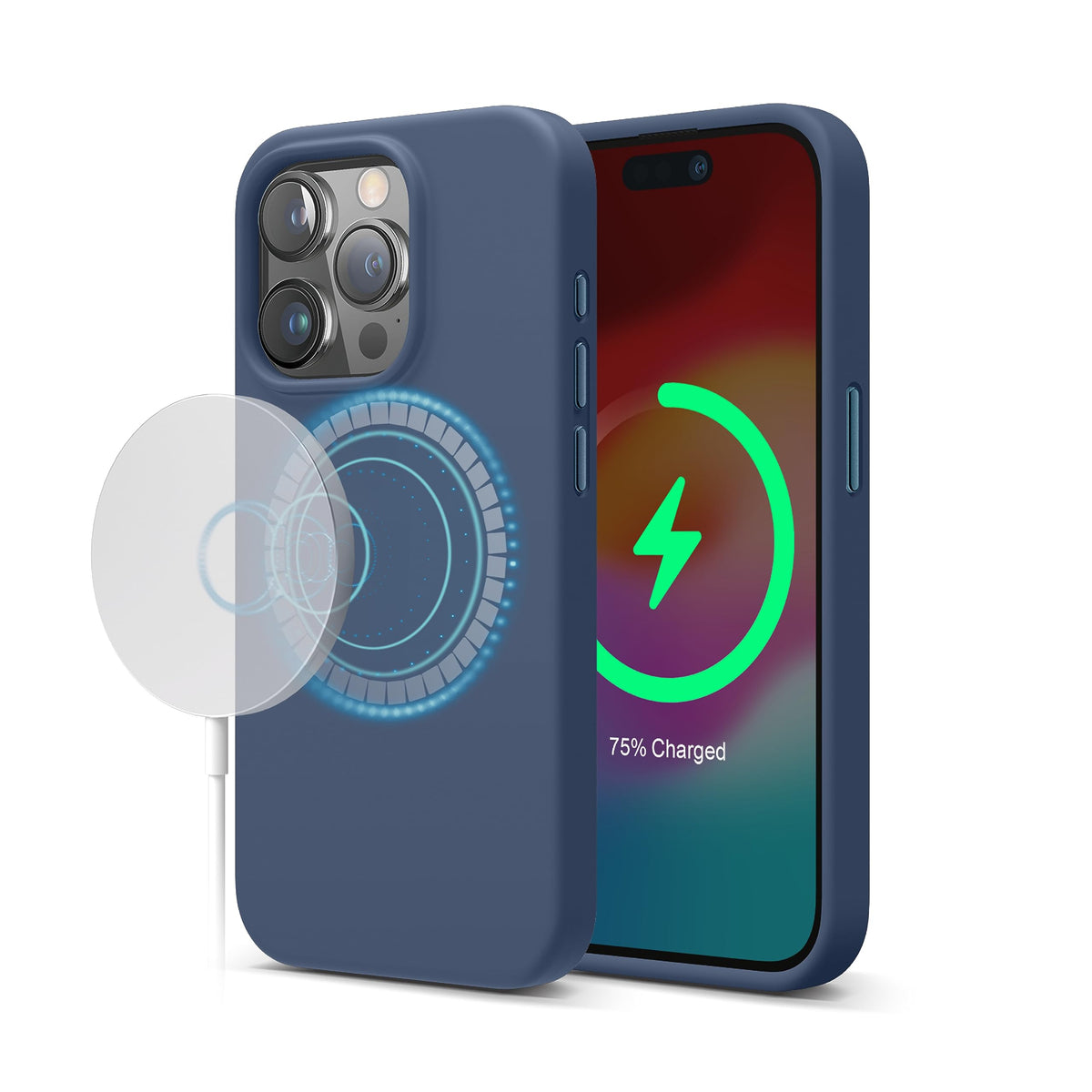 Elago Magnetic Silicone Case Compatible With Iphone 15 Pro Case 61 Inch Compatible With All Magsafe Accessories   Built In Magne
