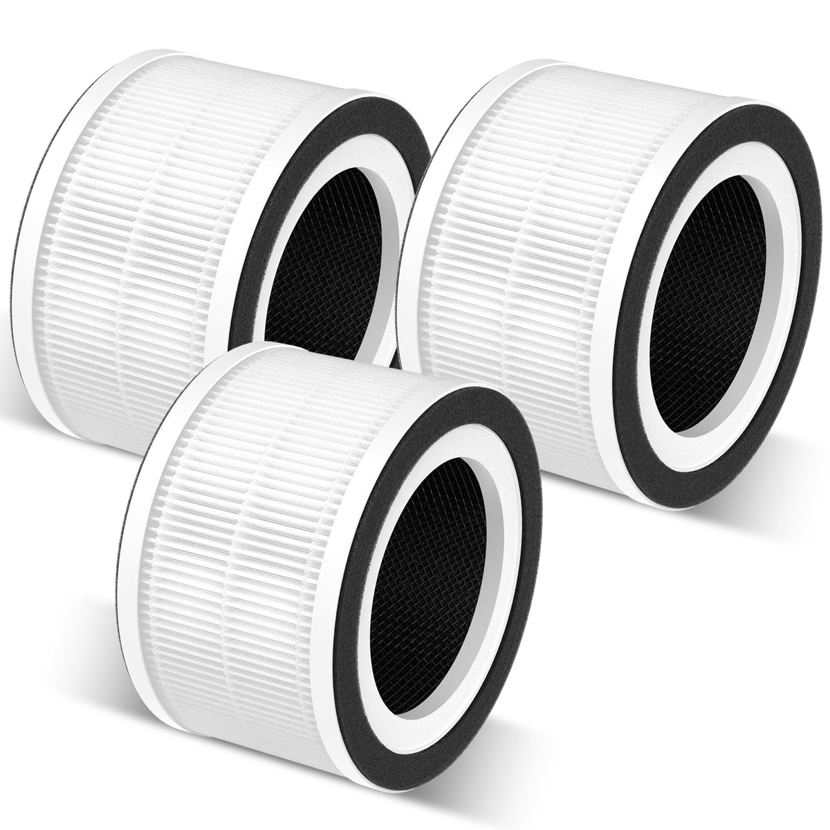Gokbny 3 Pack Fillo/Halo/Allo True Hepa Replacement Filter Compatible With Fillo/Halo/Allo Purifier, 3 In 1 H13 True Hepa Filtra
