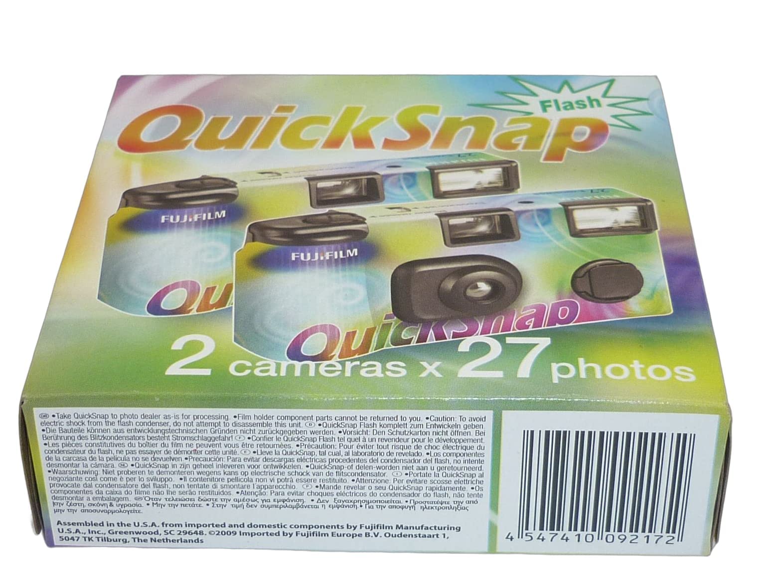 Fujifilm 7130786 Quicksnap 400 Disposable Flash Camera (Pack Of 2)