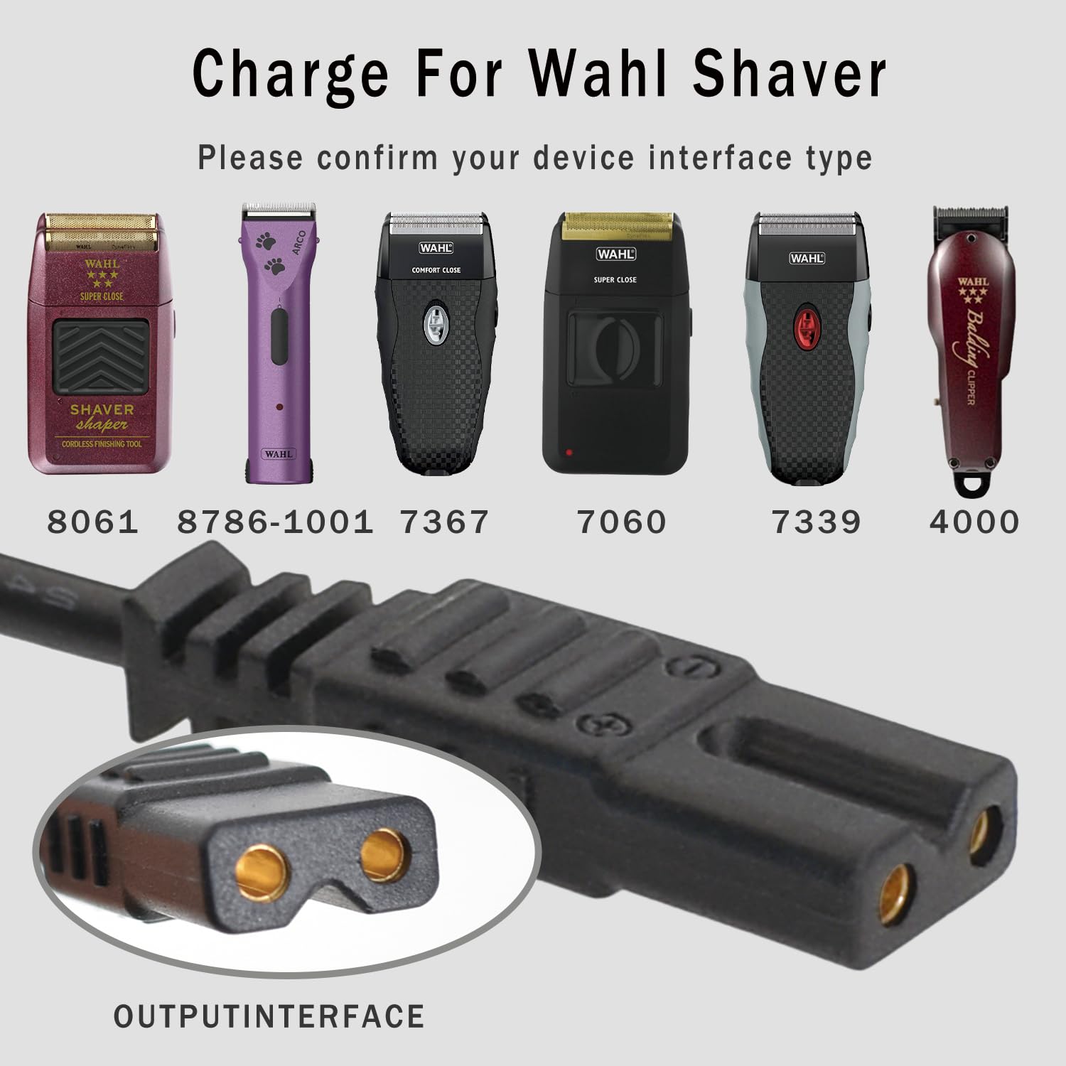 2V Charger Replacement For Wahl Shaver Shaper 8061, 8163, 8786 1001, 7367, 7029, 7060, 7035, 7339, 4000, 7063 017, 7065 017, Wak