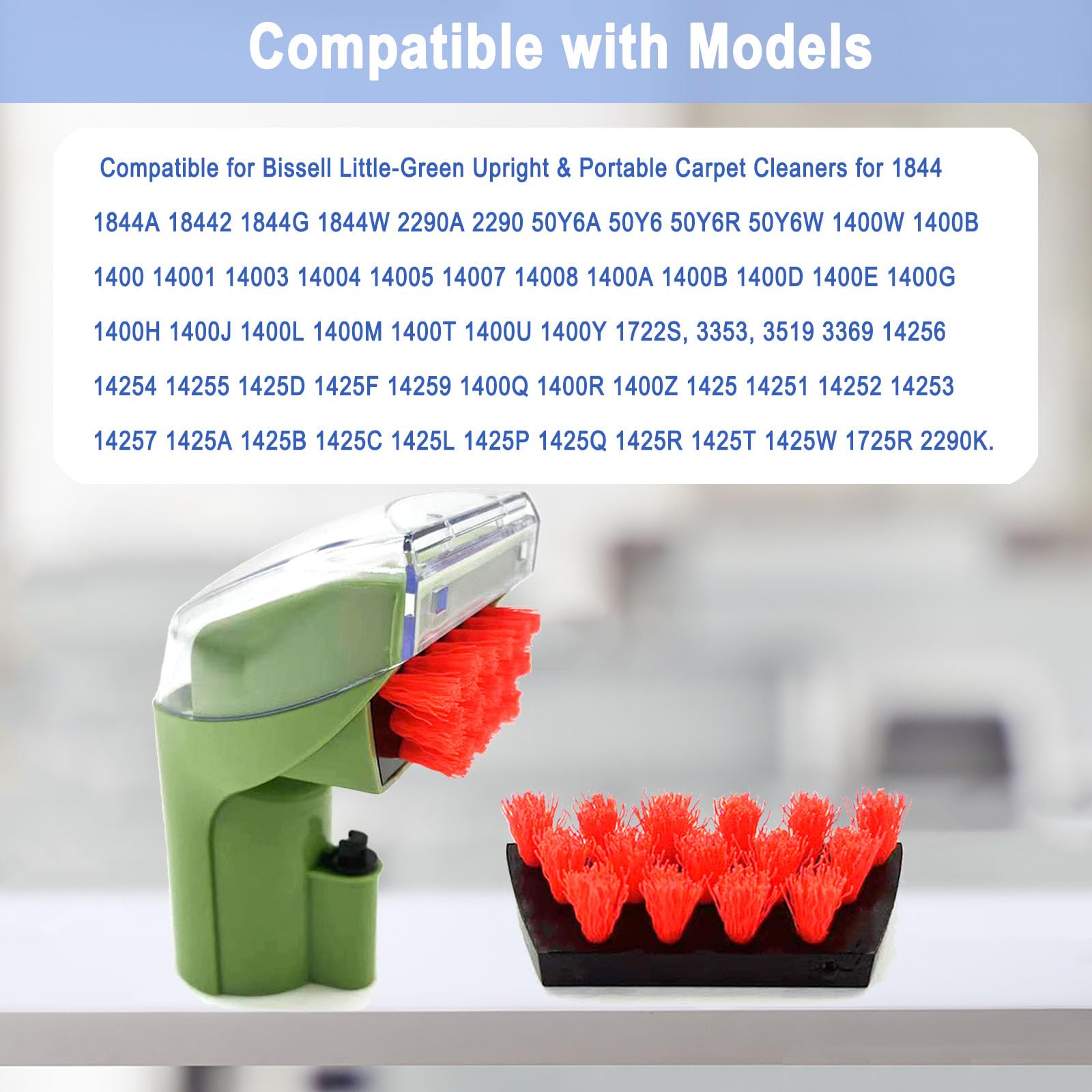 1400B Little Green 3'' Tough Stain Brush Tool Replacement For Bissell Little Green Upright & Portable Carpet Cleaners For 1400B