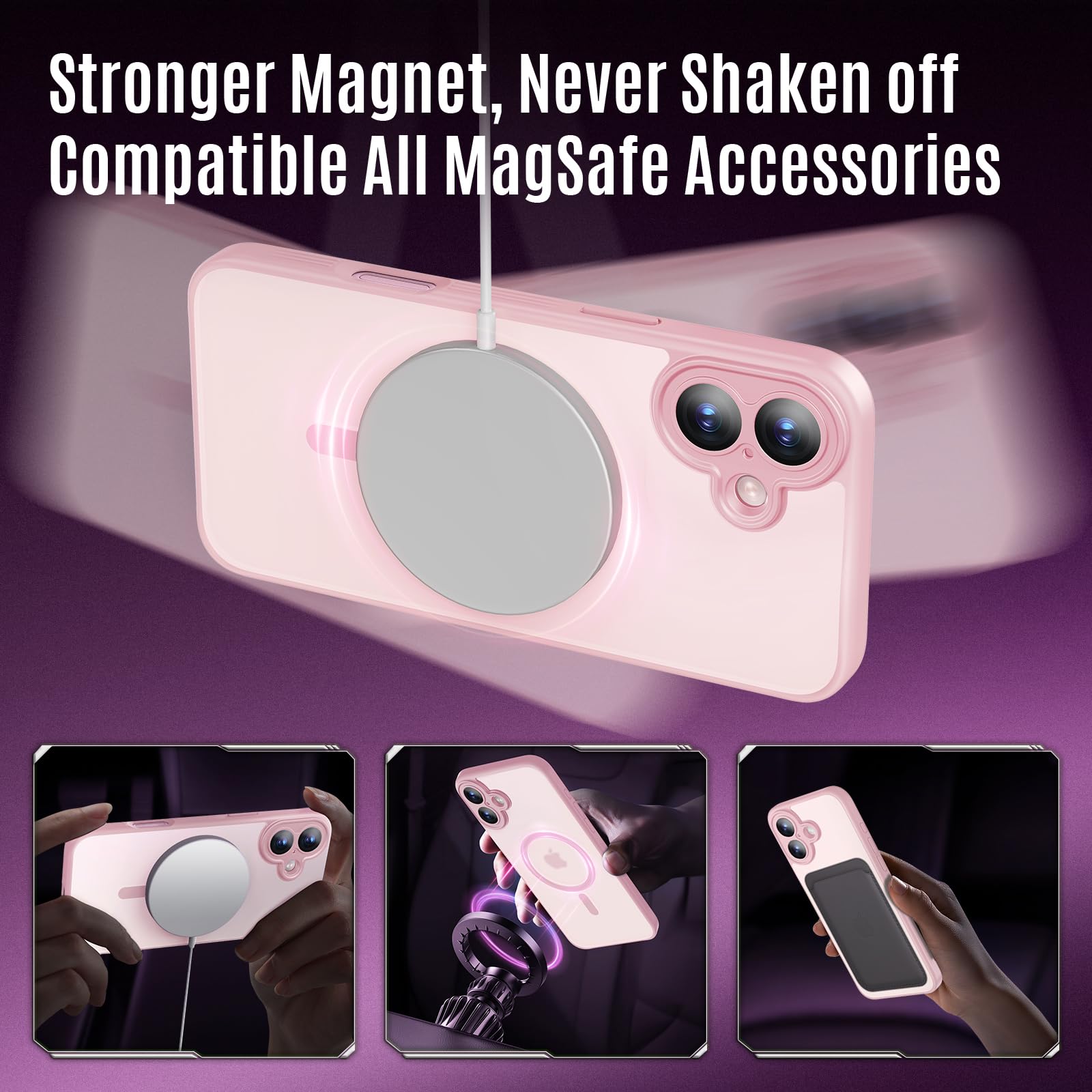 Symcele Designed For Iphone 16 Plus Case, Compatible With Magsafe, With Privacy Screen Protectors X2, [Camera Protection] [15Ft