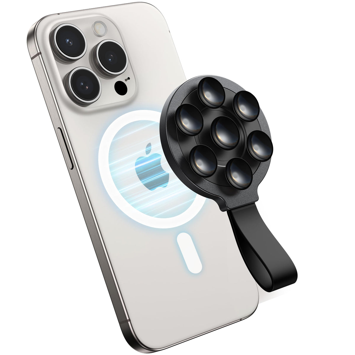 Suction Phone Case Mount, Magnetic Silicone Suction Cup Phone Grip Holder Stand For Iphone 15 Pro Max, Hands Free Cell Phone Acc