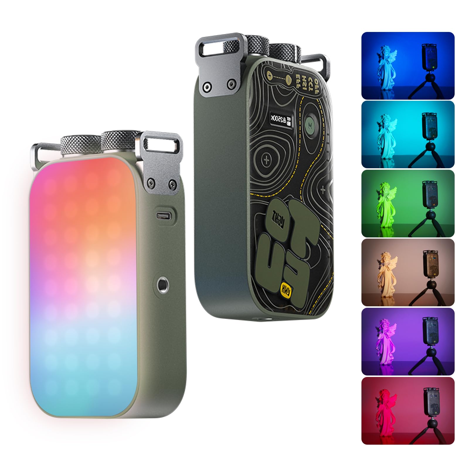 Photoolex Tofu Bro Rgb Video Light, 7500Mah 600 Minutes Portable Camera Light 12W Output Power, Led Video Light Panel, 2500 9900