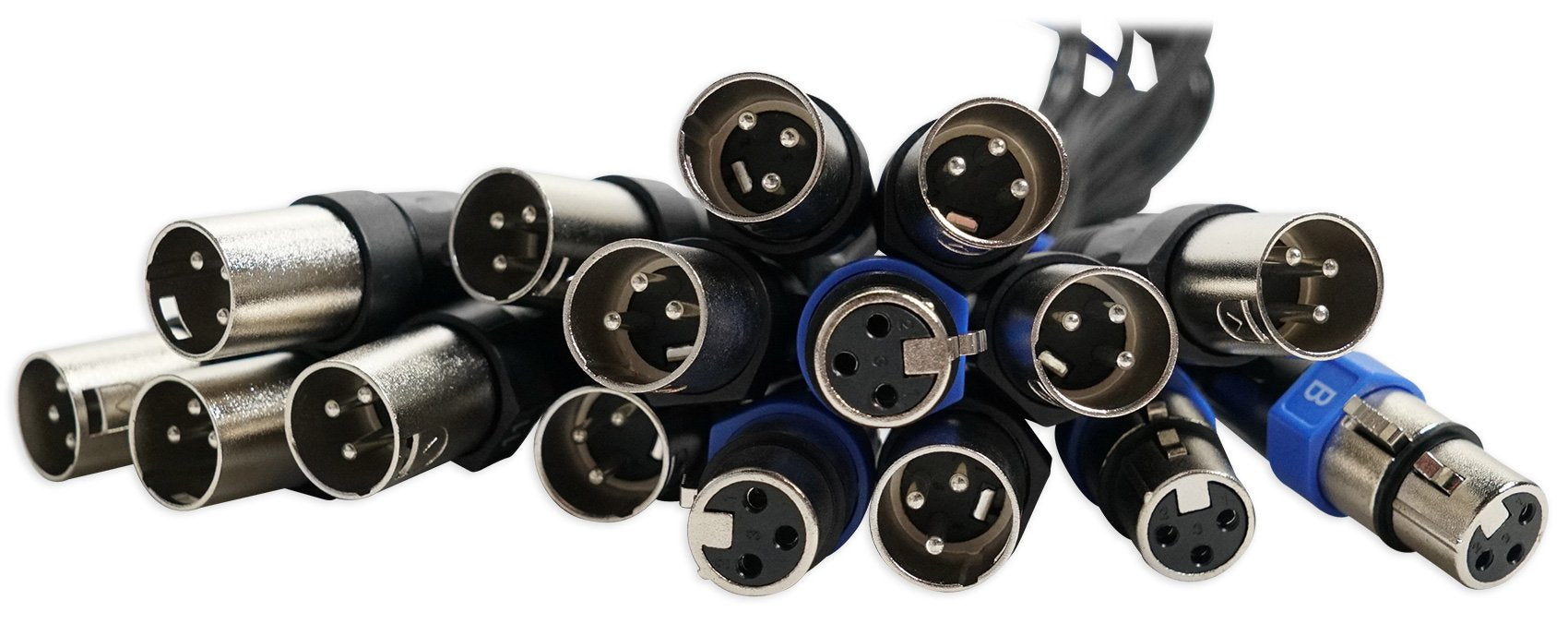 Rockville Sx1650 16 Channel 50 Foot Xlr Snake Cable, 100% Ofc, Double Shielded