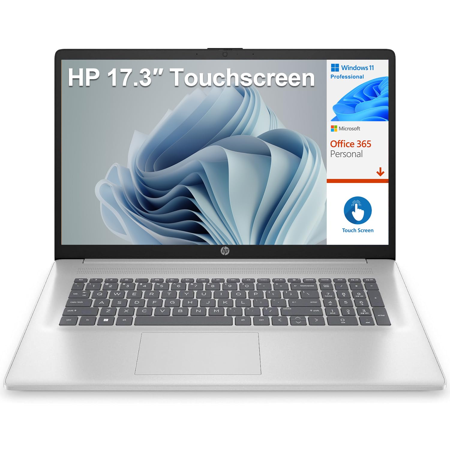 HP 17 17.3 Touchscreen HD+ Business Laptop Computer, Intel Pentium Silver N5030 up to 3.1GHz, 32GB DDR4 RAM, 1TB PCIe SSD, 802.1
