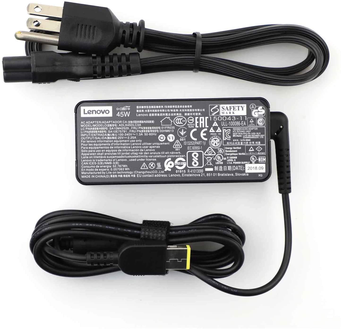20V 2.25A 45W Ac Adapter Power Supply Cord For Lenovo