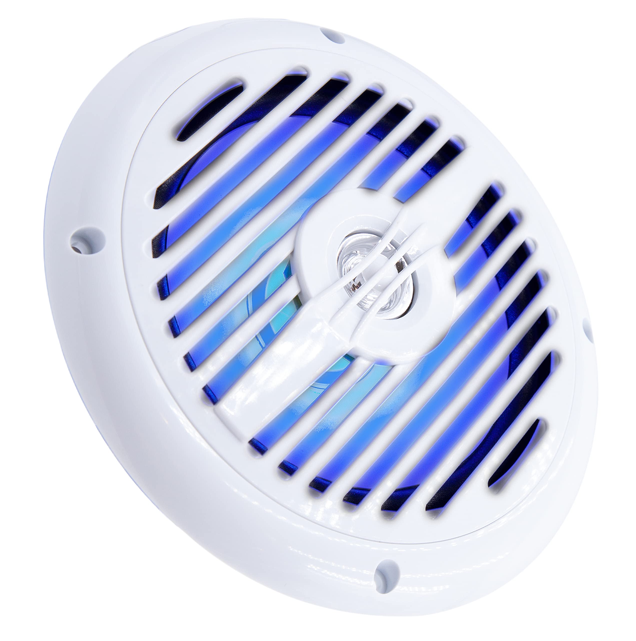 Gravity Marine Speakers   6.5 Inch 2 Way Waterproof And Weather Resistant Outdoor Audio Stereo Sound System With Led Lights, 350