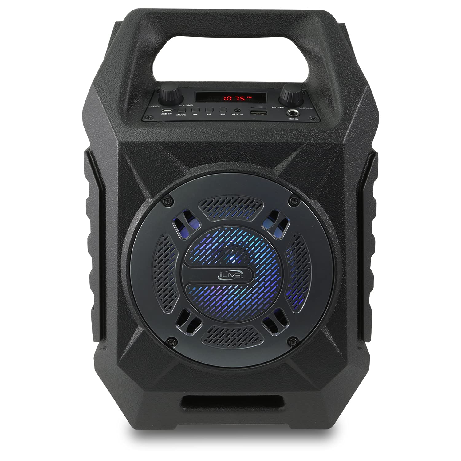 Ilive Wireless Tailgate Speaker, Led Light Effects, Carry Handle, Black (Isb408B)