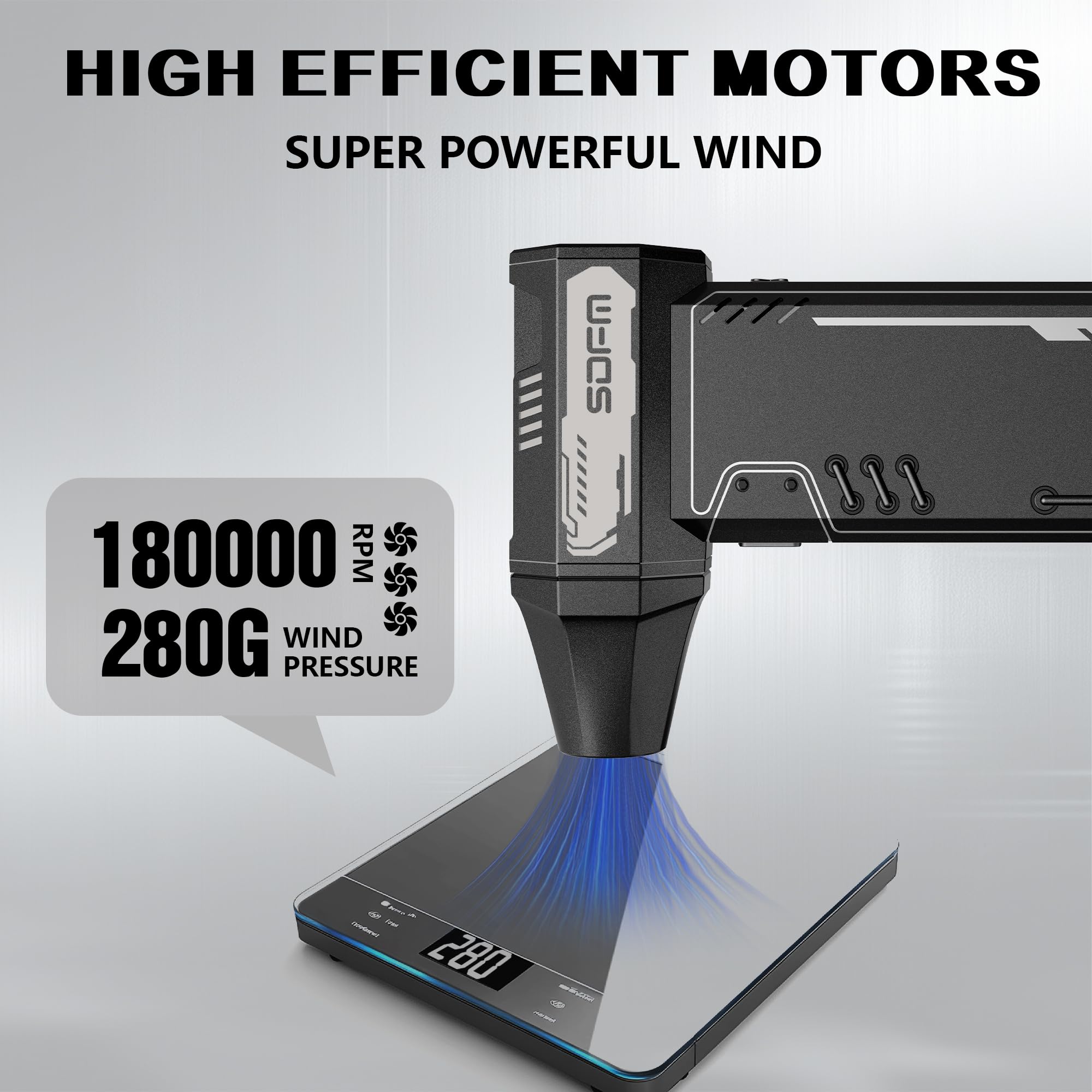 Sdfm Compressed Air Duster - 180,000 Rpm Electric Air Duster - With Brushless Motor, 3-Gear Adjustable Air Duster - For Keyboard