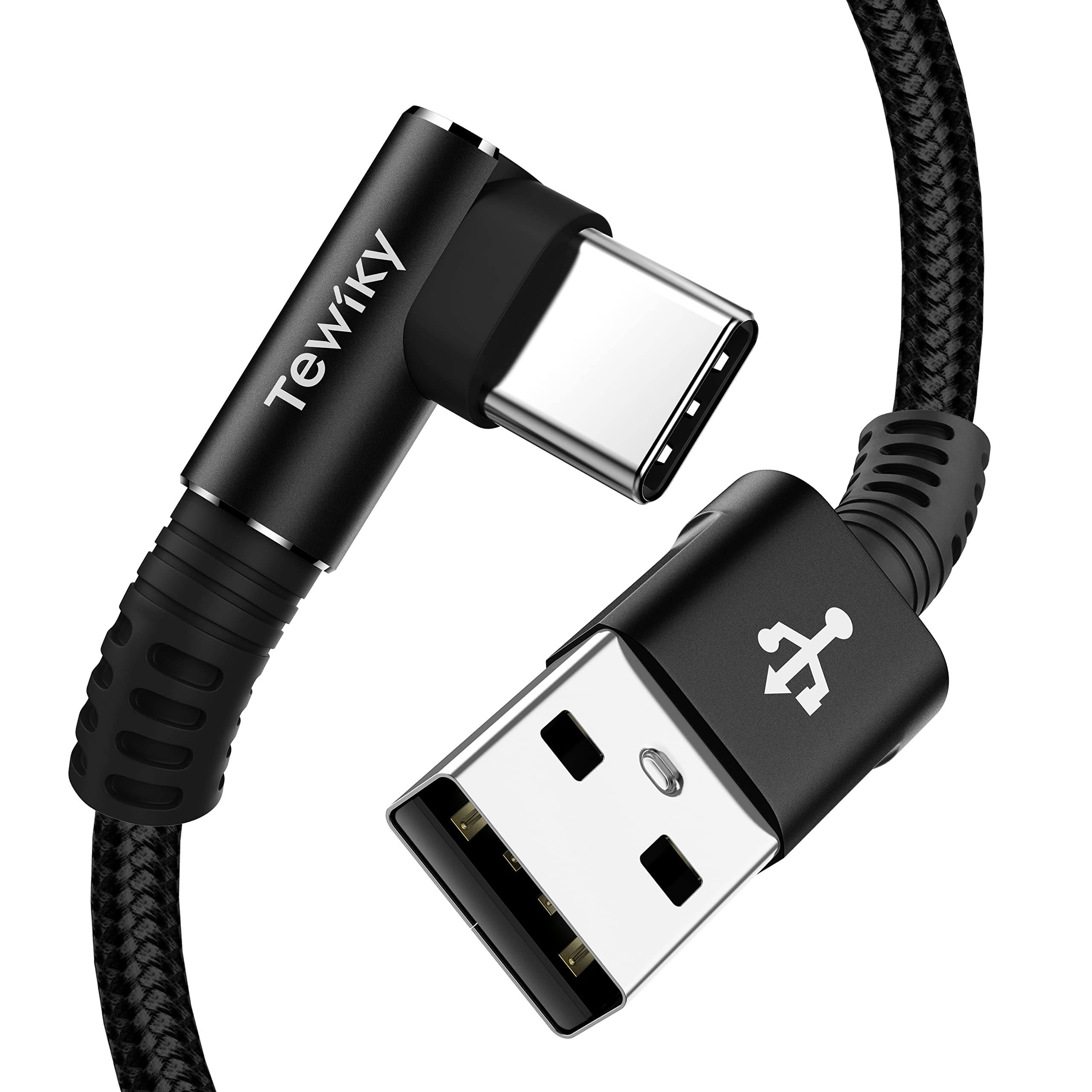 Updated 6Ft Usb C Cables (2 Pack), 3 Amps Quick Charging Type C Cable, Usb A To Usb C Fast Data Sync Transfer, Durable Nylon Braided Cable For Iphone 15, Samsung, Google Pixel, Nexus And More (Black)