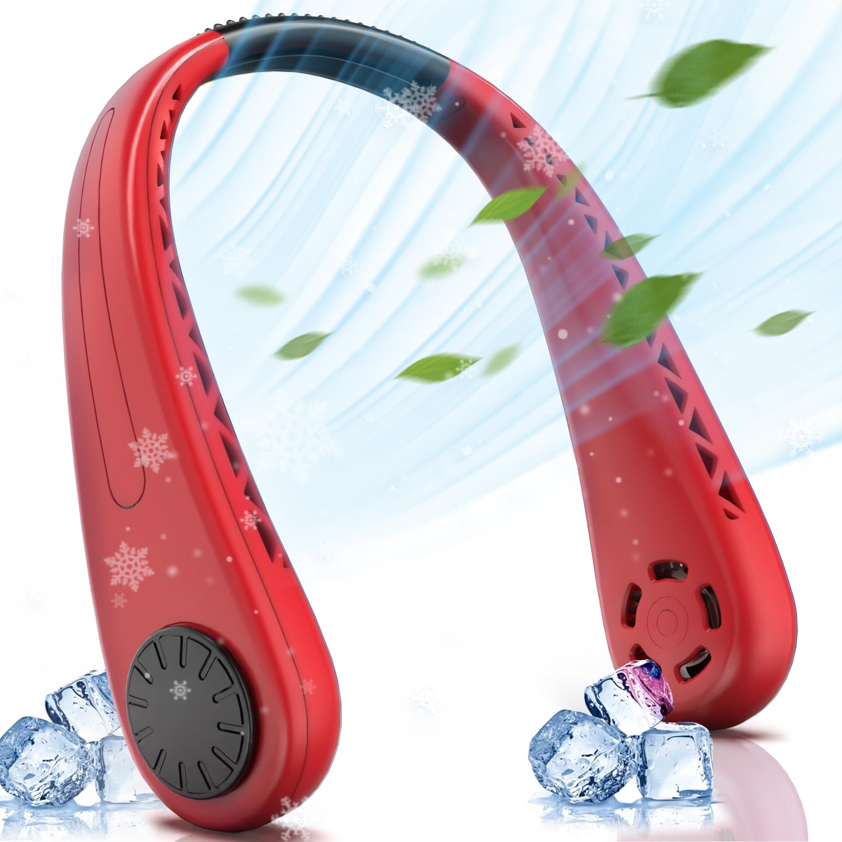 Ninetingel Neck Fan,Portable Bladeless Neck Fan,For Indoor Outdoor Travelling,Usb Rechargeable Personal Fan, Rechargeable, Headp