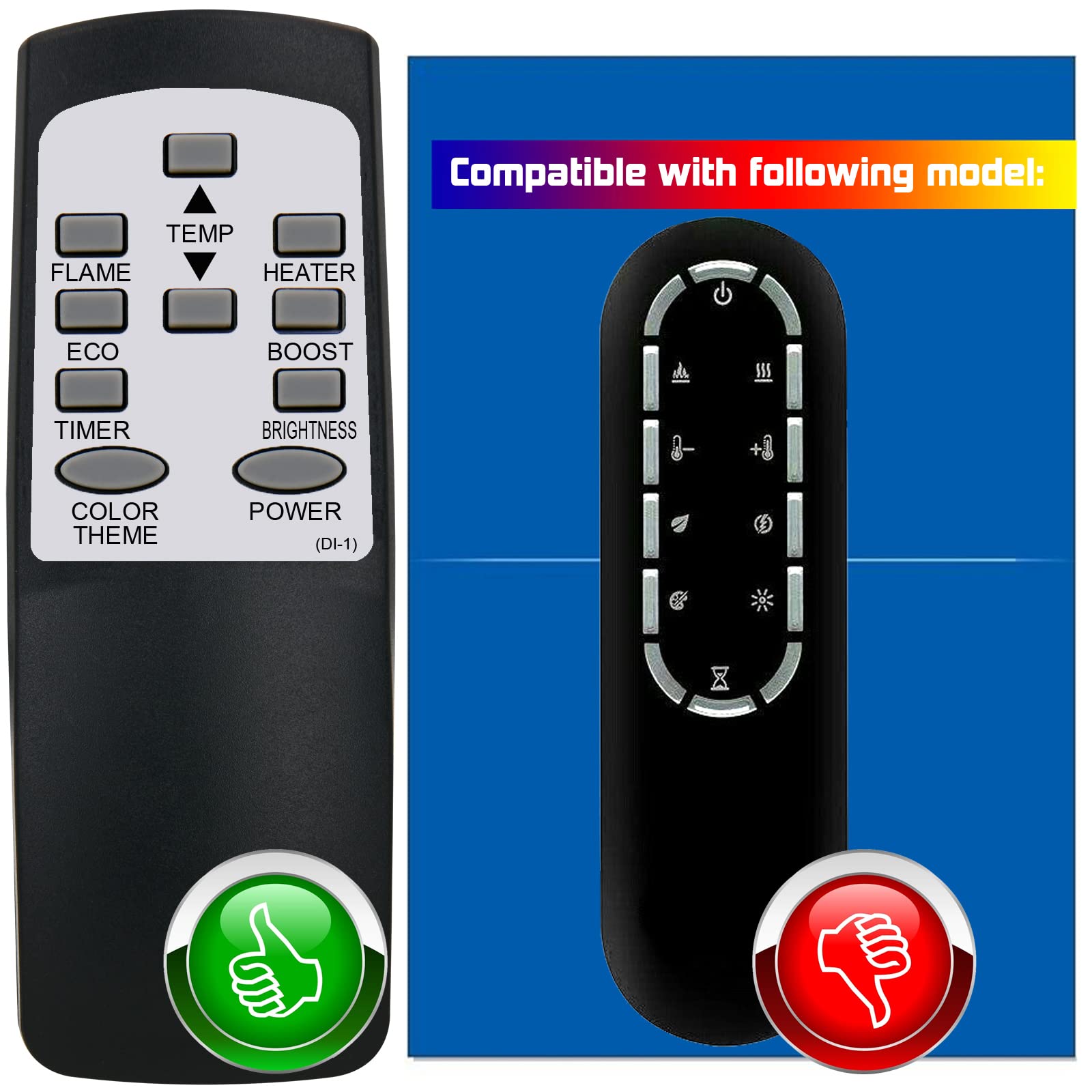 Yaohuimi Replacement Remote Control For Dimplex Electric Fireplace Ignite Xl Revillusion Pf3033Hg Electric Fire (A420220218 (Di 