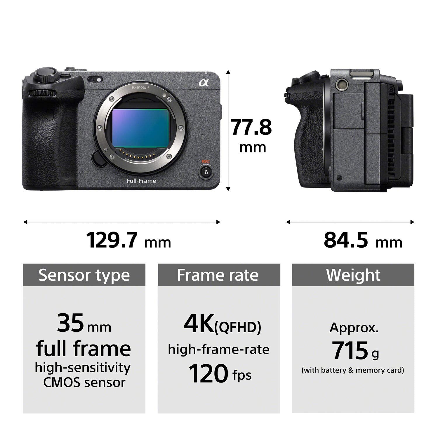 Sony Alpha FX3 ILME FX3 | Full frame Cinema Line Camera