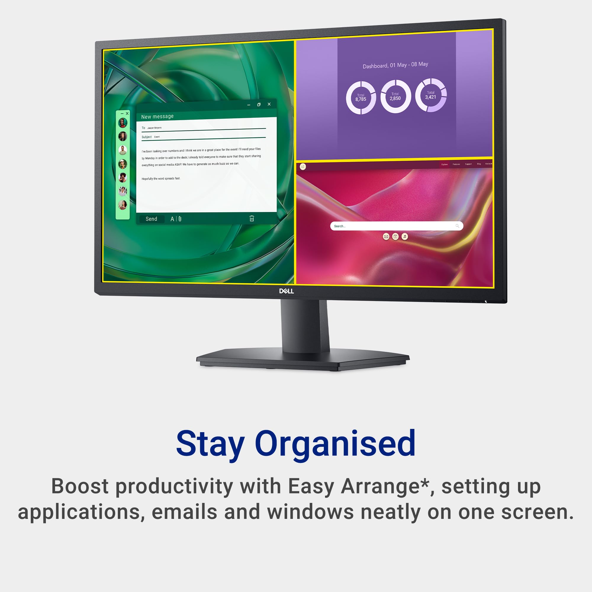 Dell 27 Se2725H Monitor - 27-Inch Full Hd (1920X1080), Va Panel, Tilt Functionality, Certified By Tv Rheinland For 3-Star Eye Co