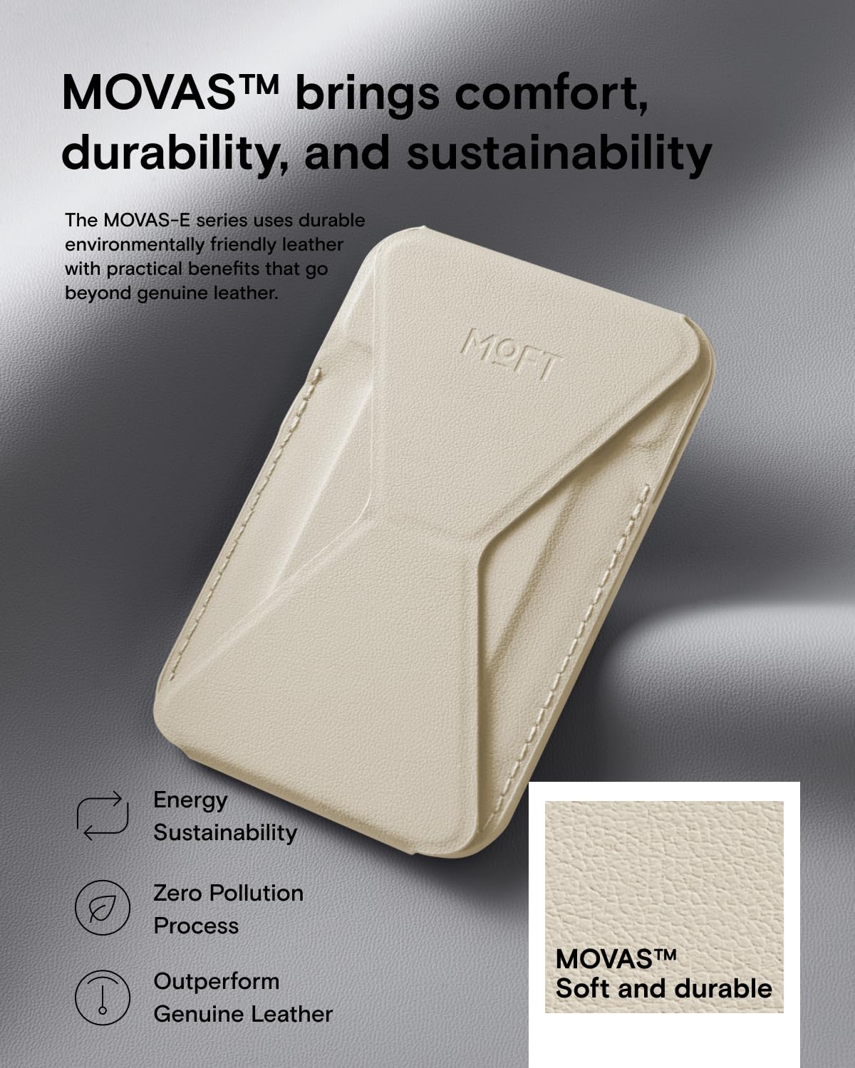 Moft Magnetic Wallet Stand Compatible With Iphone 16/15/14/13/12 Series, Angle Adjustment & Magsafe Compatible Movas Phone Stand