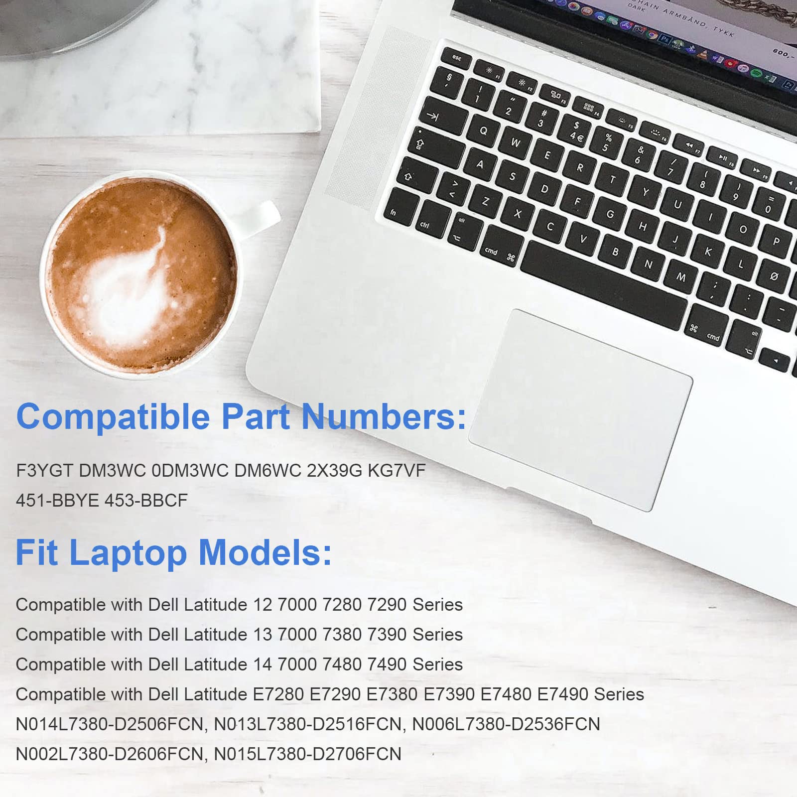 Asuncell 60Wh F3Ygt Battery For Dell Latitude 7480 7490 7390 7290 7280 7380 E7280 E7290 E7380 12 7000 13 7000 14 7000 Series P73