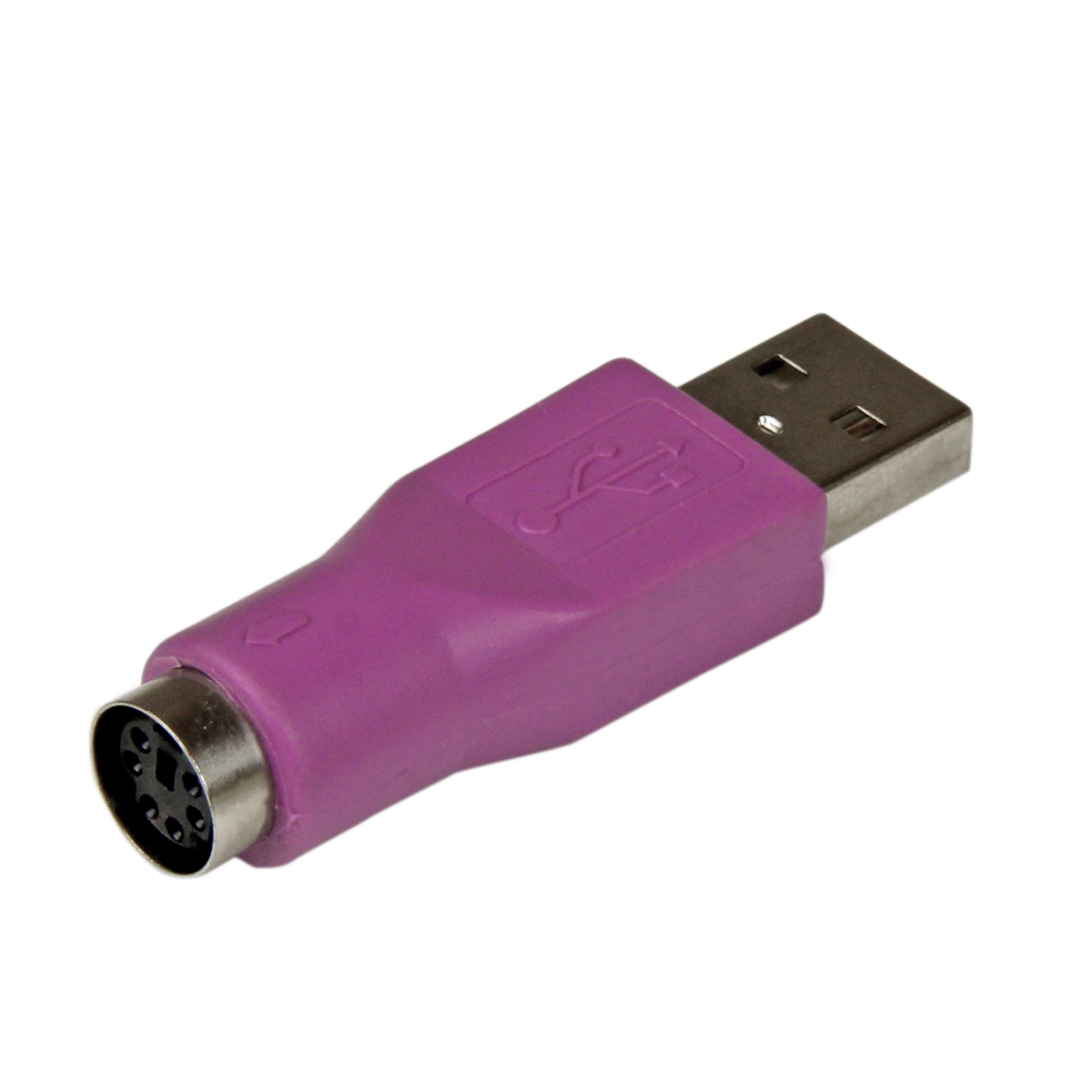 Startech.Com Replacement Ps/2 Keyboard To Usb Adapter   F/M   Keyboard Adapter   Ps/2 (F) To Usb (M)   Gc46Mfkey, Purple