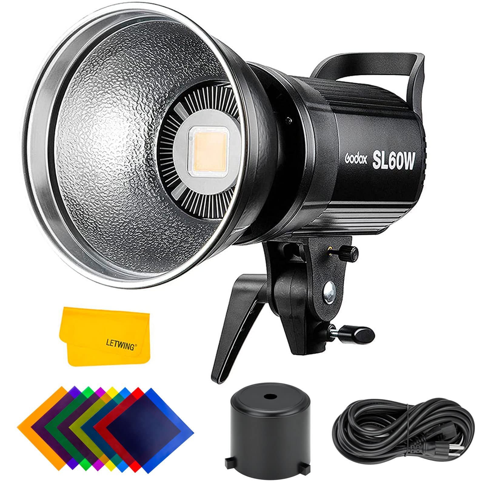Godox Sl 60W Sl60W Cri95+Qa>90 5600300K Bowens Mount Led Video Light,433Mhz Grouping System,Wirelessly Adjust Brightness,For Vid