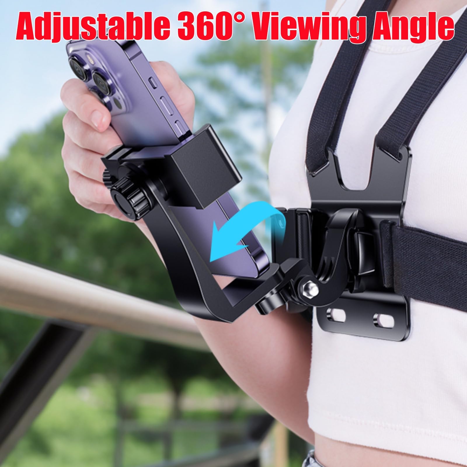 Mobile Phone Chest Mount Harness Strap Holder Cell Phone Clip For Recording Vlog/Pov, Universal Accessories Kit For Most Action