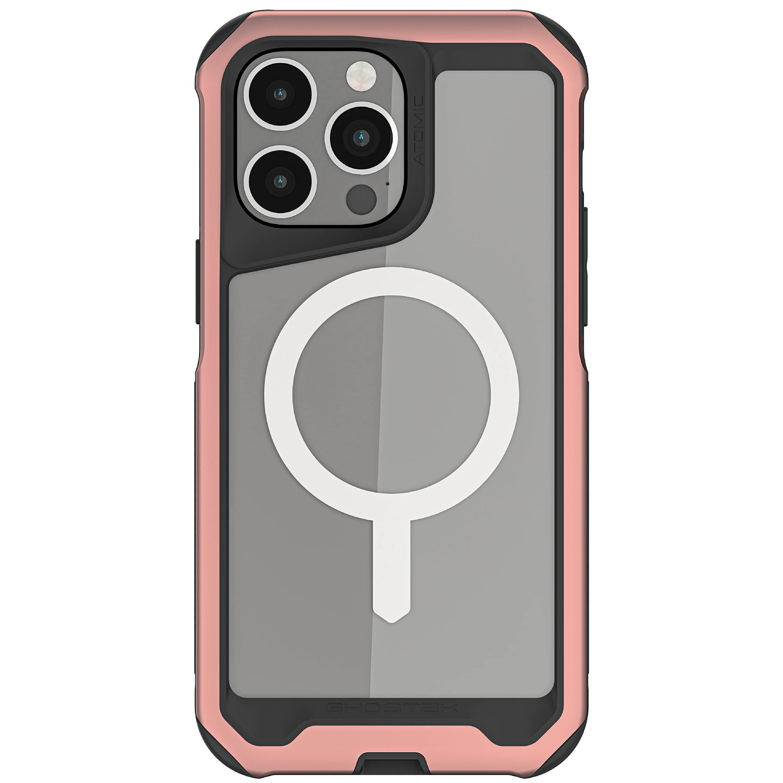 Ghostek Atomic Slim Iphone 14 Pro Max Case For Women Girly With Magsafe Ring Crystal Clear Back Shockproof Heavy Duty Protective