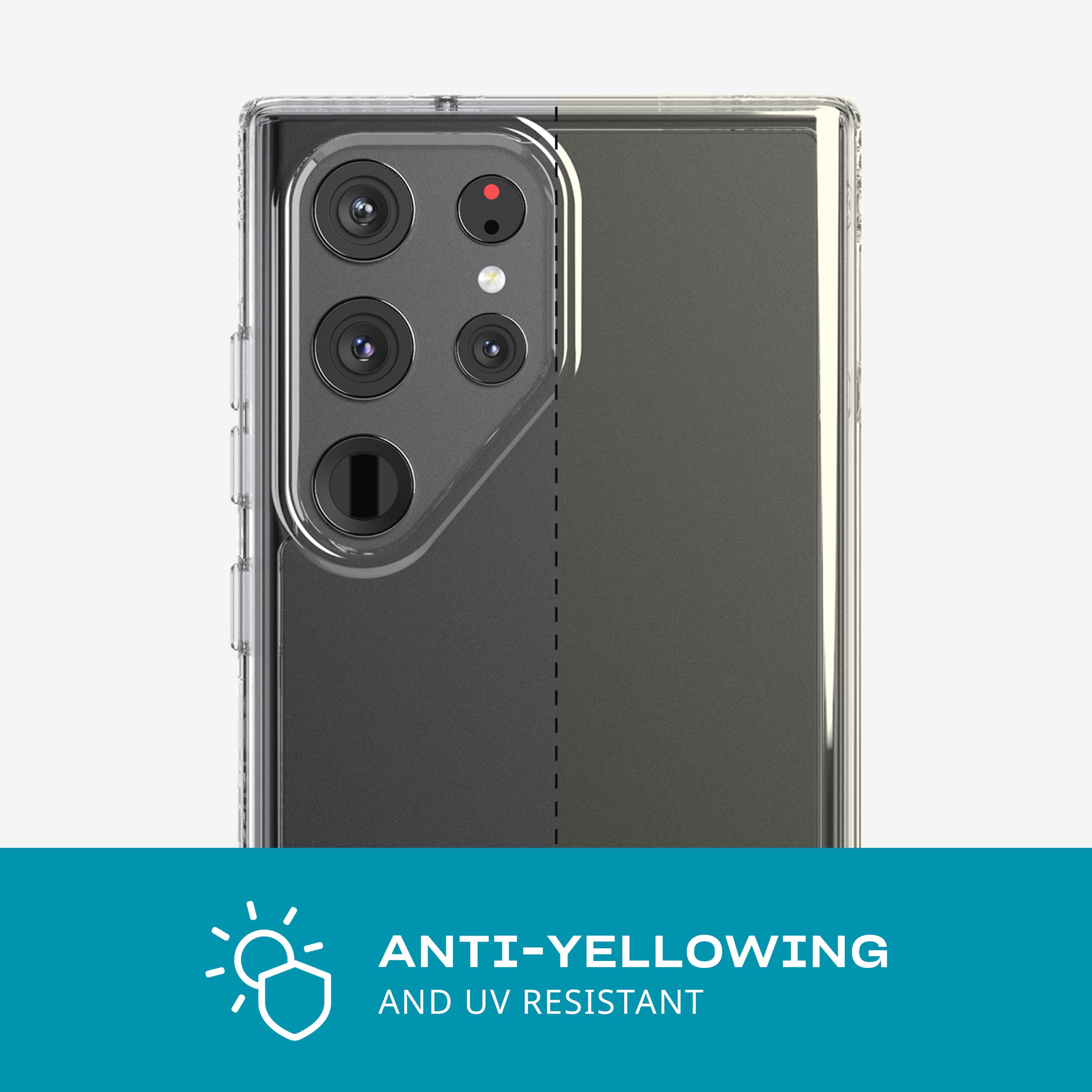 Tech21 Evo Clear For Samsung Galaxy S23 Ultra   Anti Yellowing Scratch Resistant With 12Ft Drop Protection Clear Phone Case