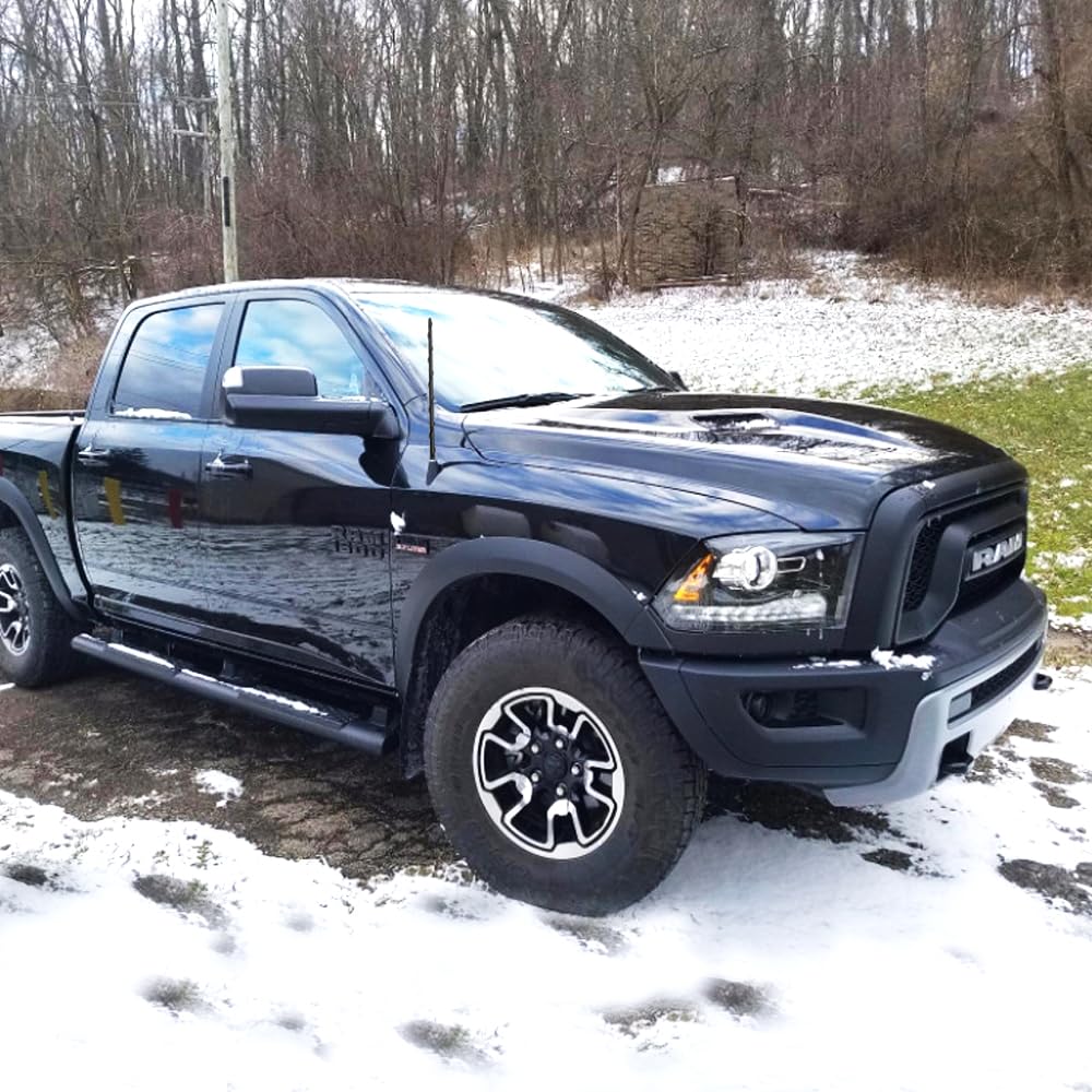 Ksaauto 16 Inch Antenna For 2009 2024 Dodge Ram 1500 2500 3500 Classic Warlock, Dodge Ram 1500 Accessories, Flexible Spiral Rubb