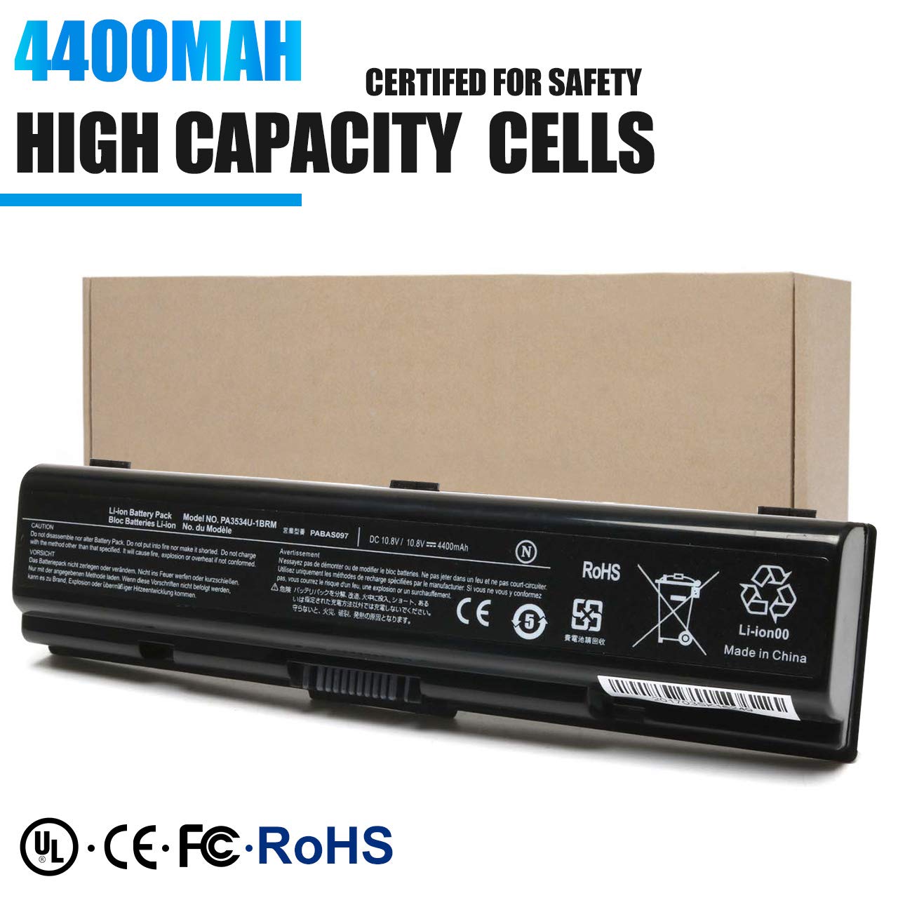 New Pa3534U 1Brs   Pa3533U 1Brs   Pa3533U 1Bas   Pa3534U 1Bas Laptop Battery For Toshiba Satellite A200 A210 A300 A350 A355 L300