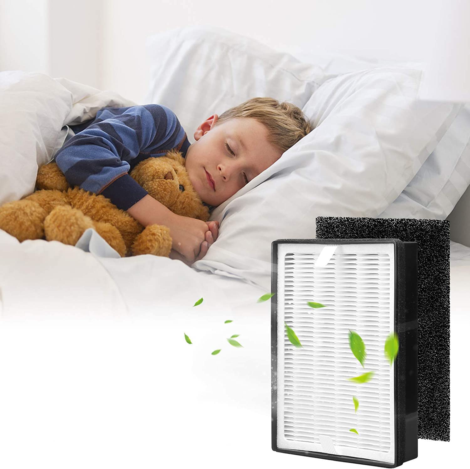 Keyjiniu H126 Replacement Hepa Filter, Compatible With Levoit Lv H126, Includes 2 Hepa Filters And 8 Activated Carbon Pre Filter