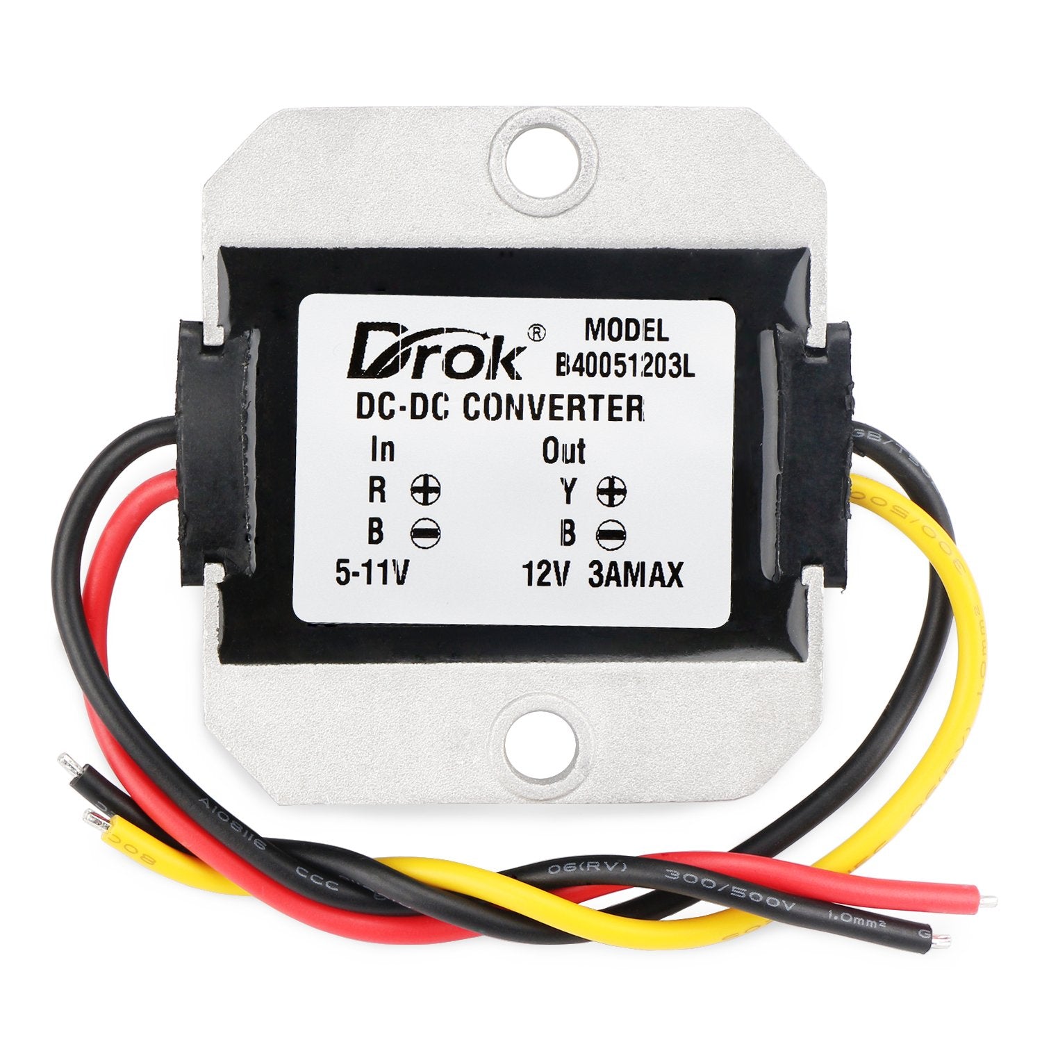 Drok 5V To 12V Step Up Converter, Dc 5V 11V To 12V Boost Converter Voltage Regulator Module 3A 36W Volt Transformer Power Supply