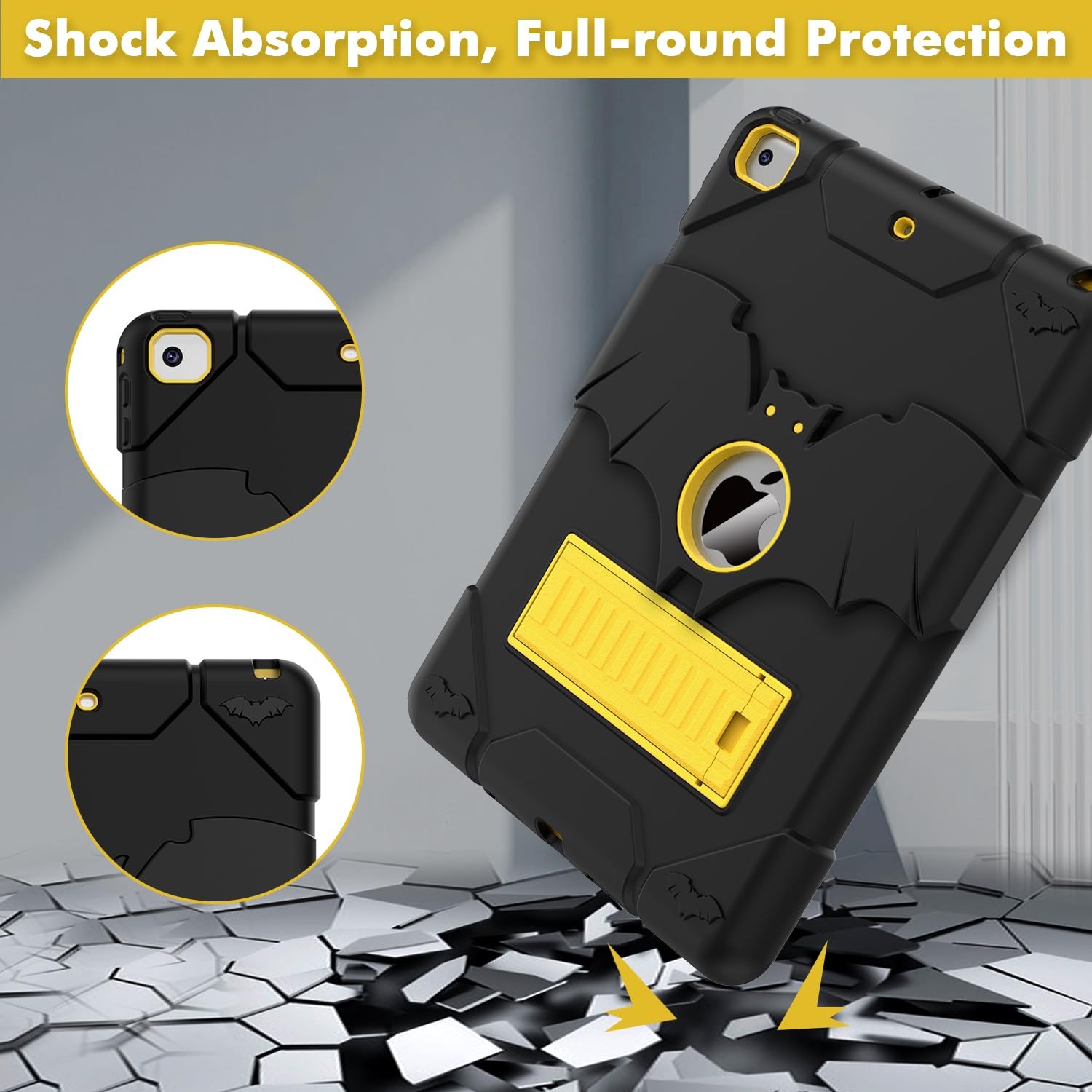 Yimikol For Ipad 6Th/ 5Th Generation Case 2018/ 2017, Ipad Air 2 Case 2014, Ipad 9.7  Case, Heavy Duty Shockproof Rugged Prote