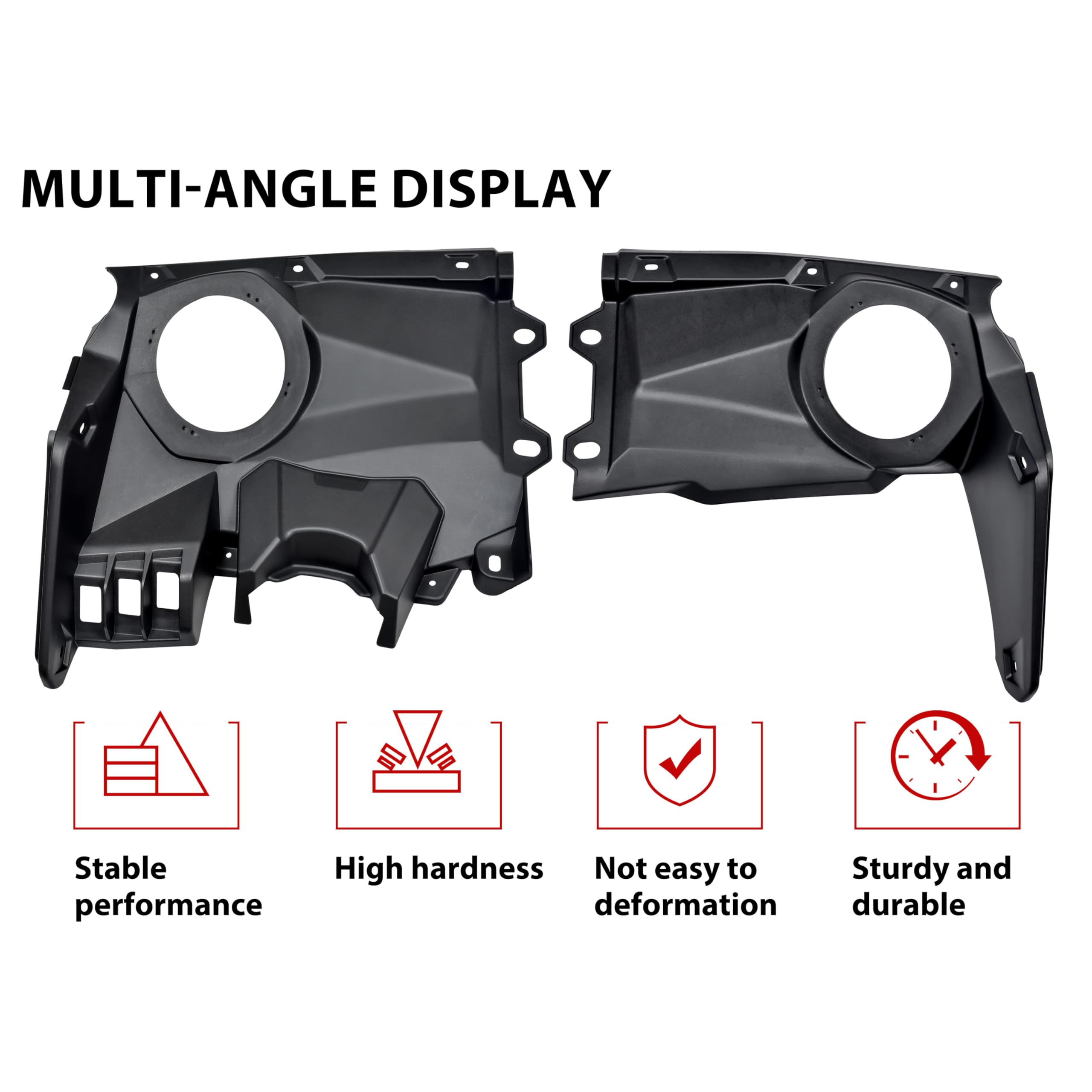 Sautvs Front Dash Speaker Mount For Can Am X3, Front 6.5 Inch Speaker Enclosure Panels For 2017 2024 Can Am Maverick X3 / X3 Max