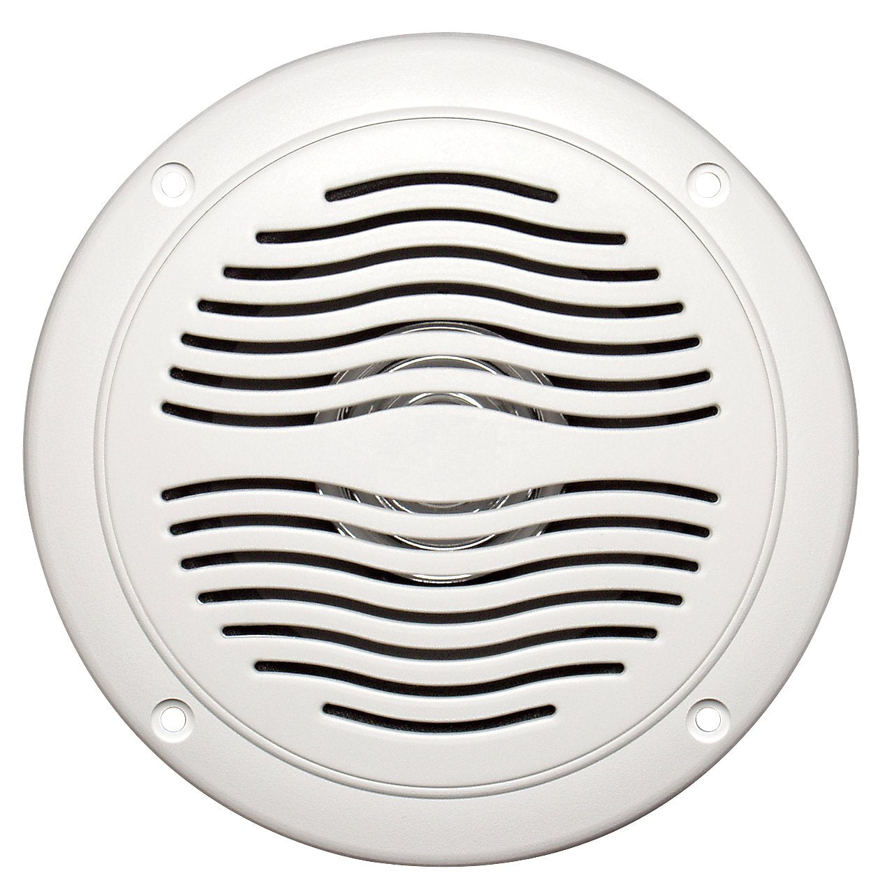 5 Inch Water Resistant Outdoor Speakers, Dual Cone, 25W Peak Power, Marine And Rv Compatible (White)
