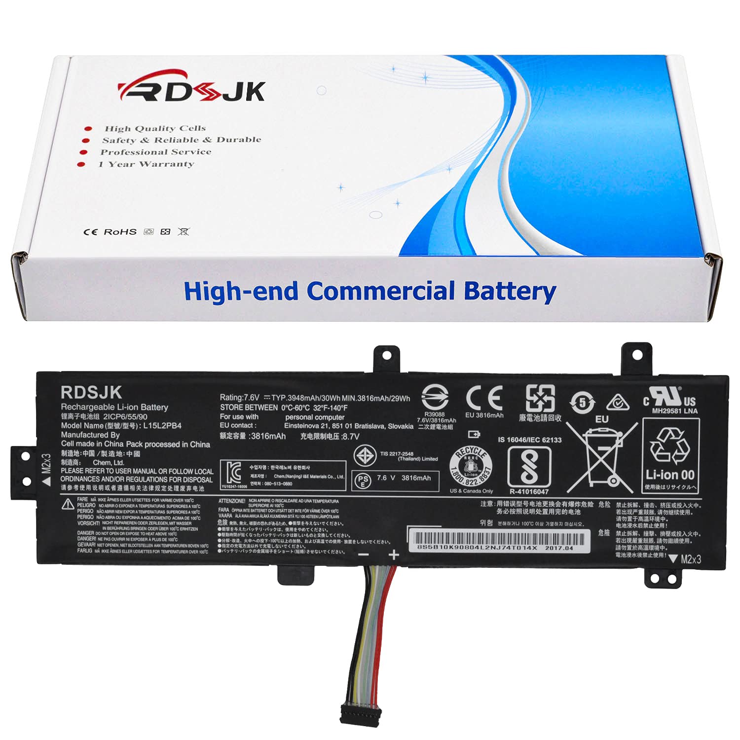 L15L2Pb4 L15L2Pb5 Laptop Battery For Lenovo Ideapad 310 15Isk 310 15Ikb 310 15Abr 310 15Iap 310 Touch 15Ikb/15Isk 510 15Isk 510 