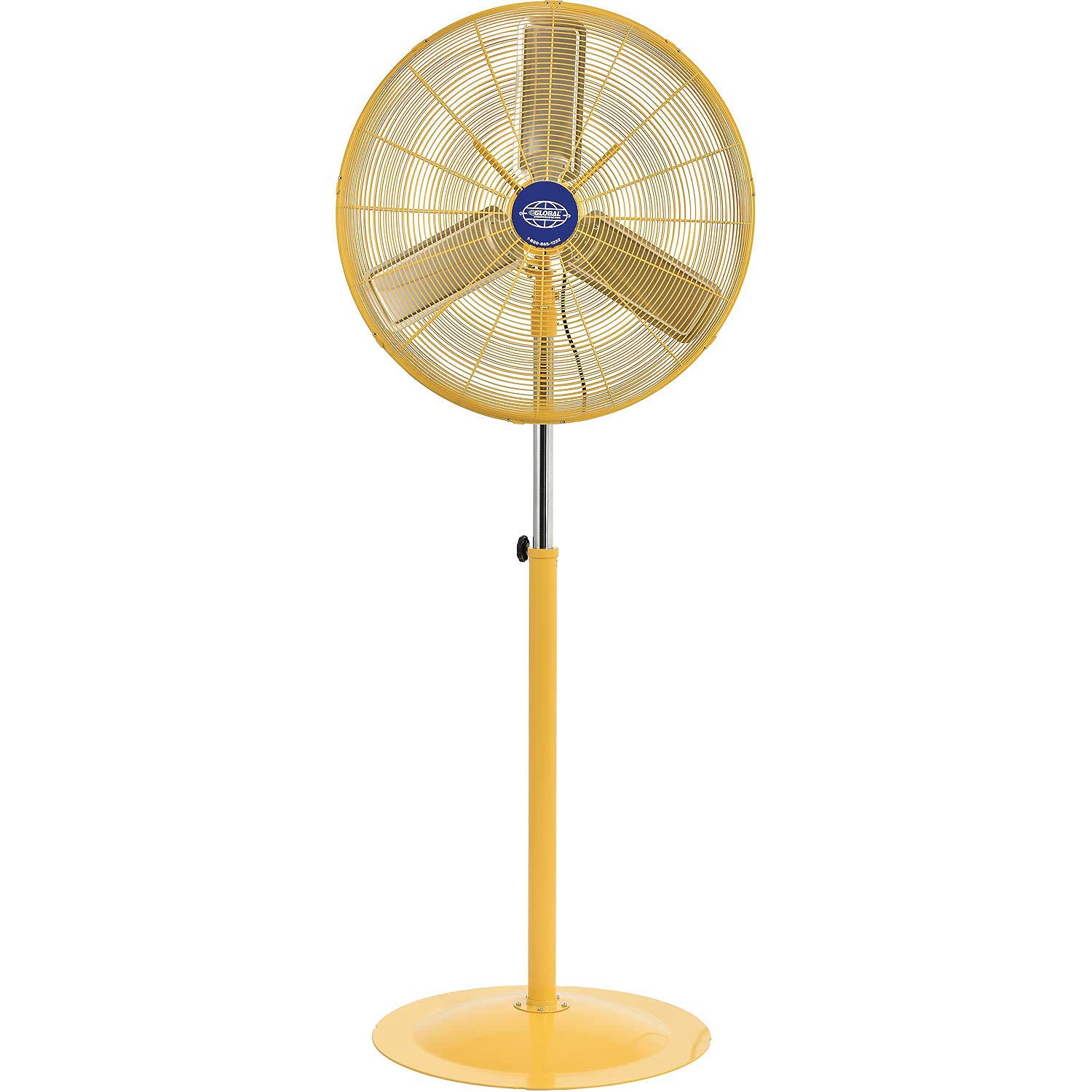 Global Industrial Heavy Duty Deluxe Oscillating Pedestal Fan, 30 Diameter, Silver, 1/2 HP, 10000 CFM, 3 Speeds, For Indoor Comme