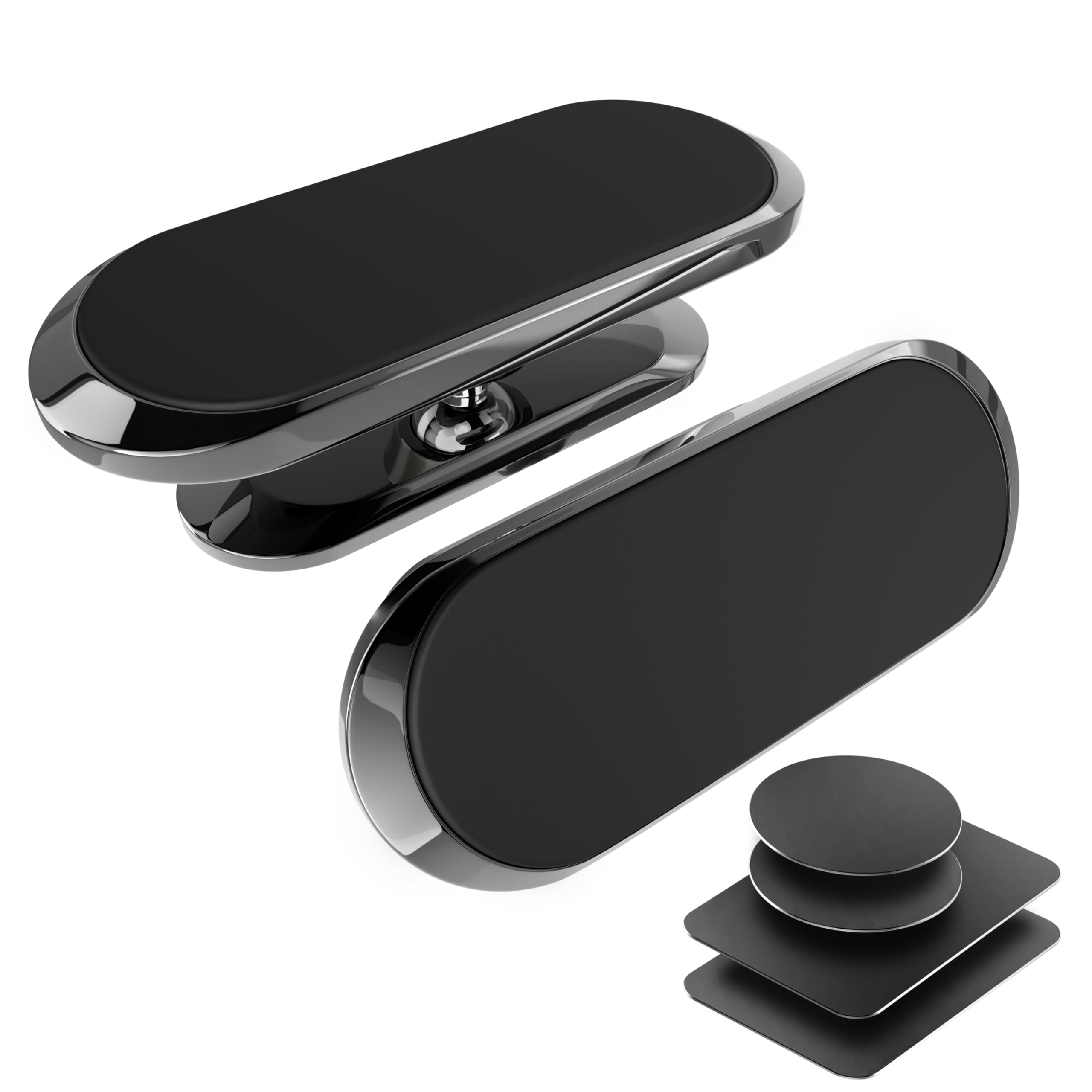 Tt&C 2-Pack Magnetic Phone Mount For Car, [ Magnet N52 8Pcs ] [ Super Strong Magnet ] [ 4 Metal Plates ] Phone Holder For Car, F