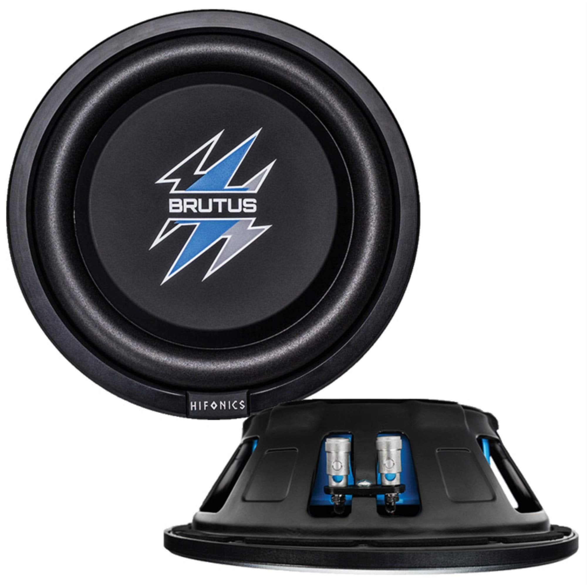 Hifonics Bxs10D4 Brutus Shallow Mount Subwoofer (Black)   10 Inch Subwoofer, 400 Watt, Car Audio System, 2.5 Inch Voice Coils, U