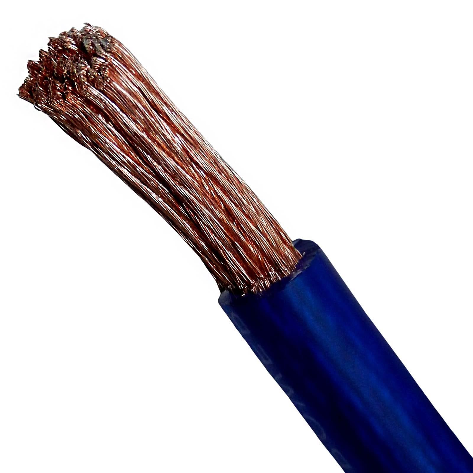 Bass Rockers 4 Awg 20Ft Flexible Power Ground Cable Blue Coating