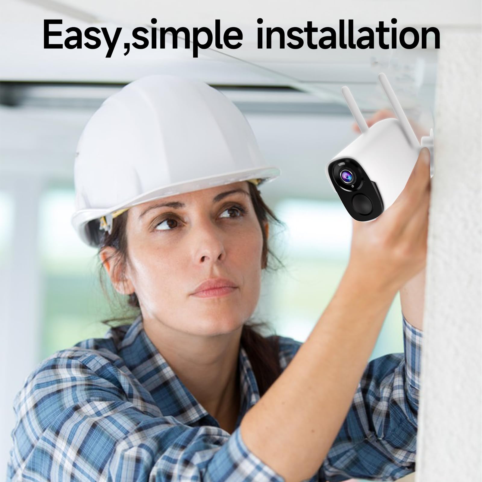 Rraycom Solar Camera Security Outdoor, Solar Powered Wifi System Surveillance Camera With 2K Color Night Vision, 2 Way Talk, Spotlight & Siren, Compatible With Alexa, Bw4Plus Sp, Bw4P Sp W 4Pc